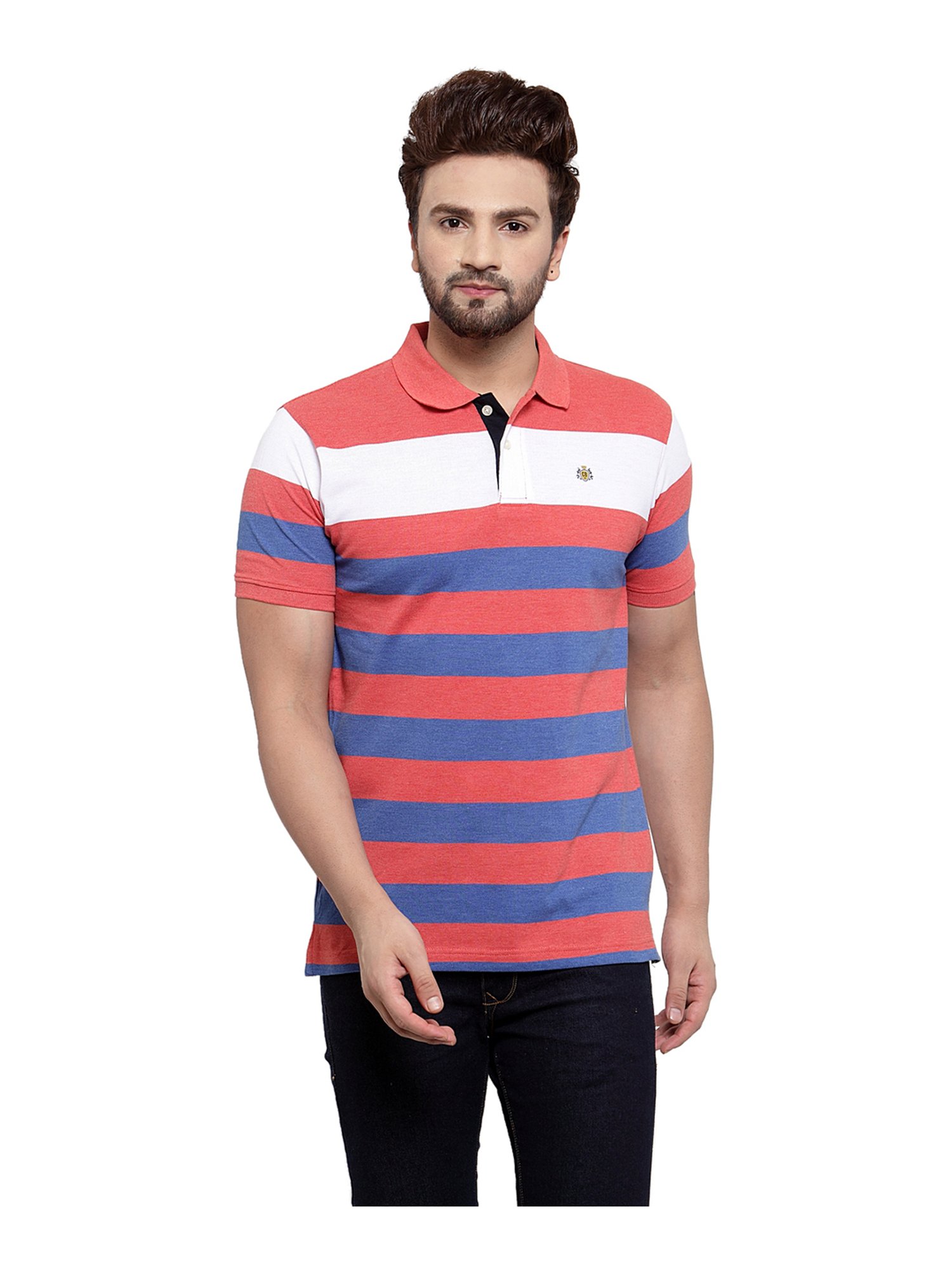 Buy Cantabil Red Polo T-Shirt for Men's 