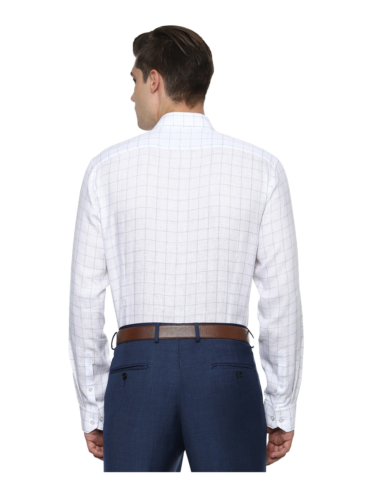 Louis Philippe- Permapress Slim Fit Formal Check Shirt