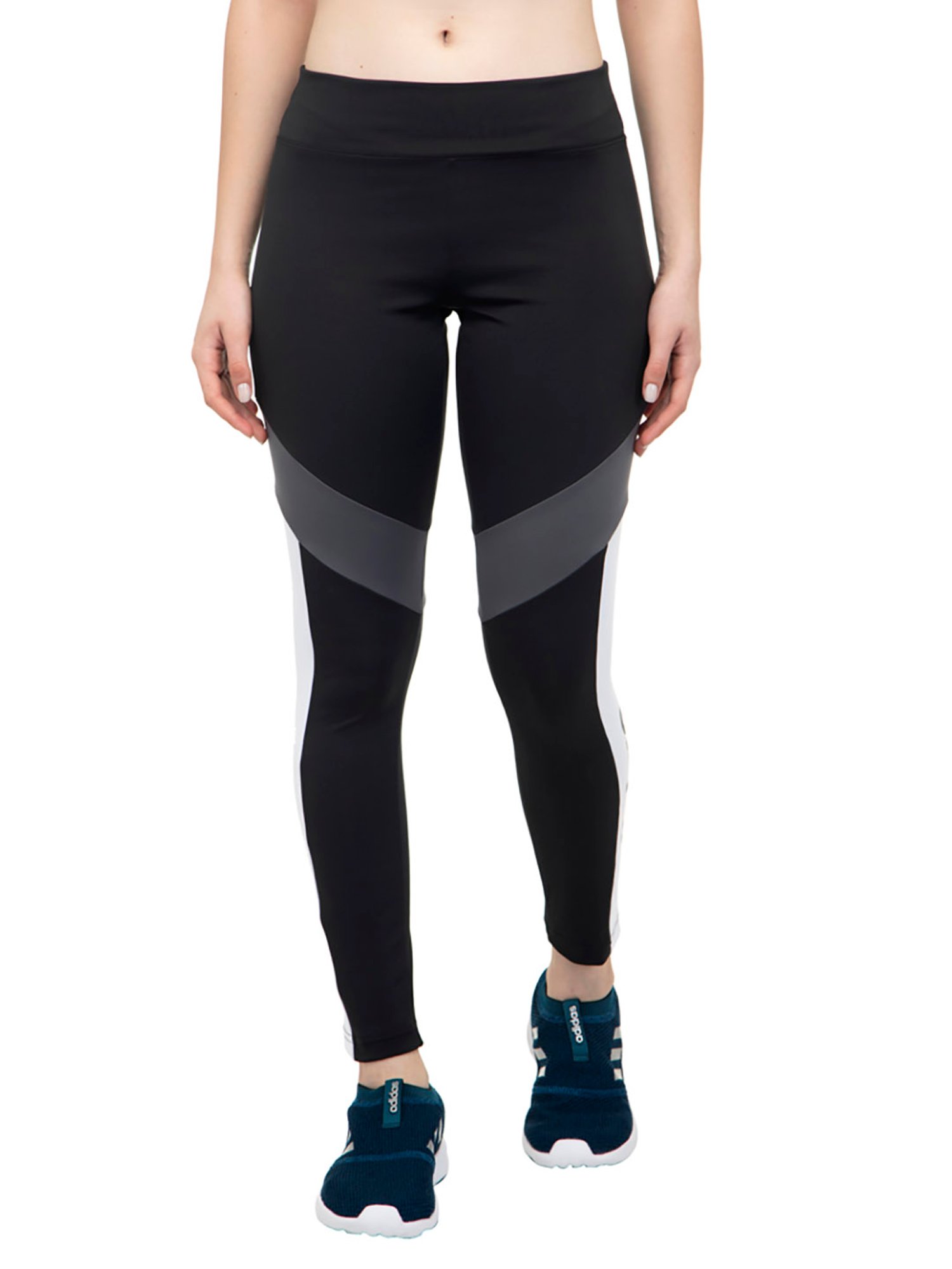 Buy Adidas Black Striped Slim Fit High Rise Tights for Women's Online @  Tata CLiQ