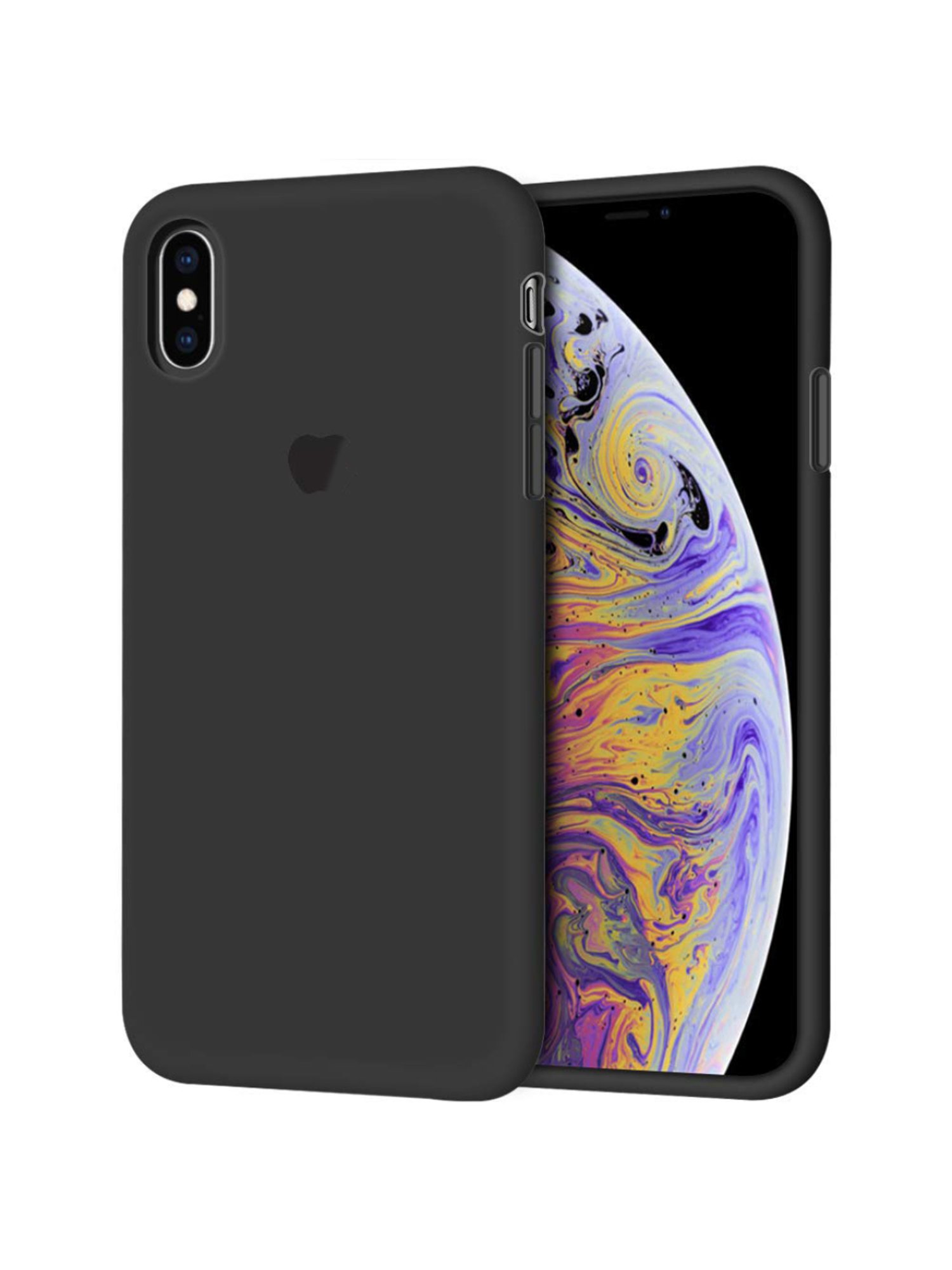 iphone xs max black silicone case