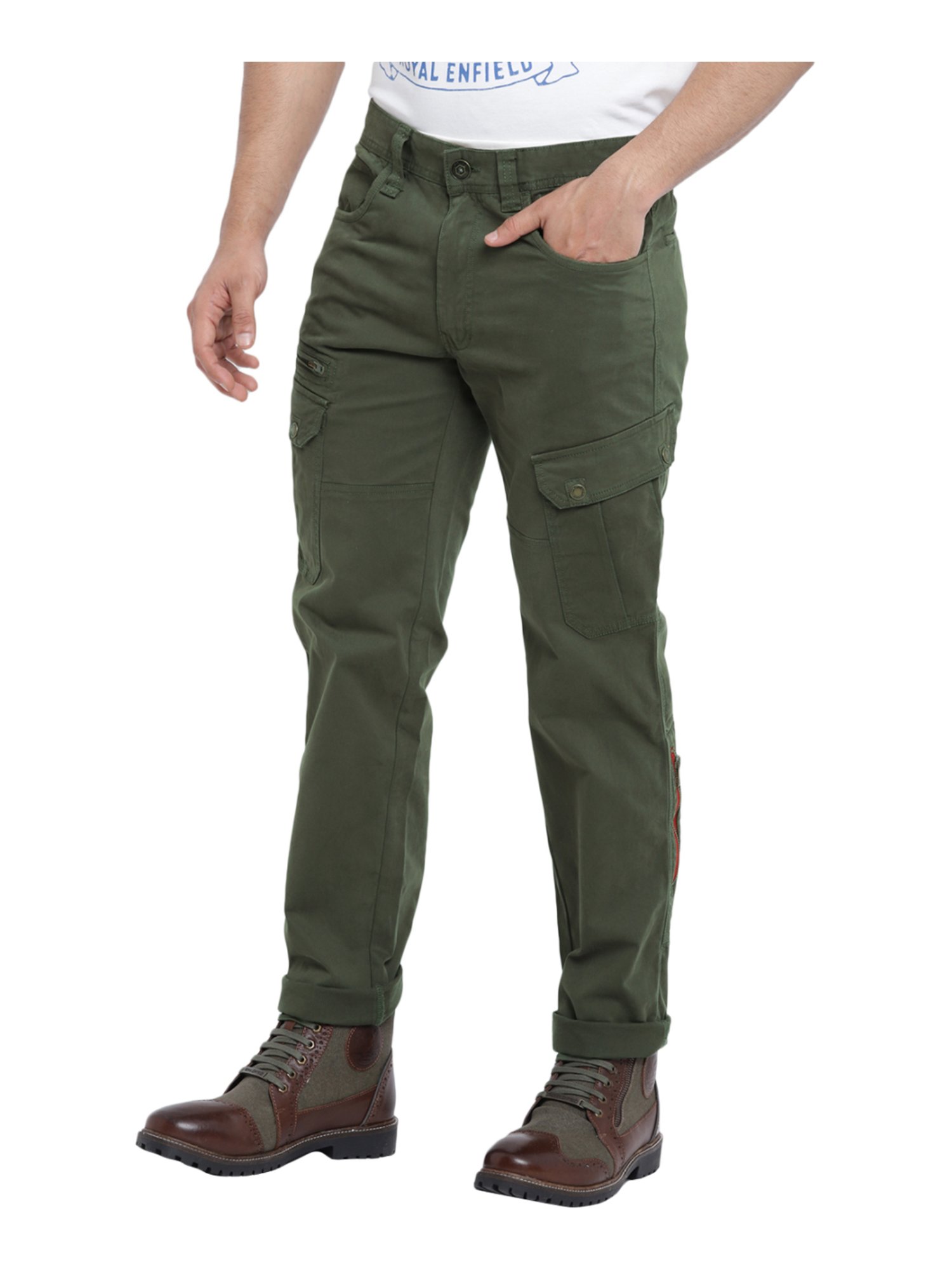 ROYAL ENFIELD Slim Fit Men Dark Green Trousers - Buy ROYAL ENFIELD Slim Fit  Men Dark Green Trousers Online at Best Prices in India | Flipkart.com