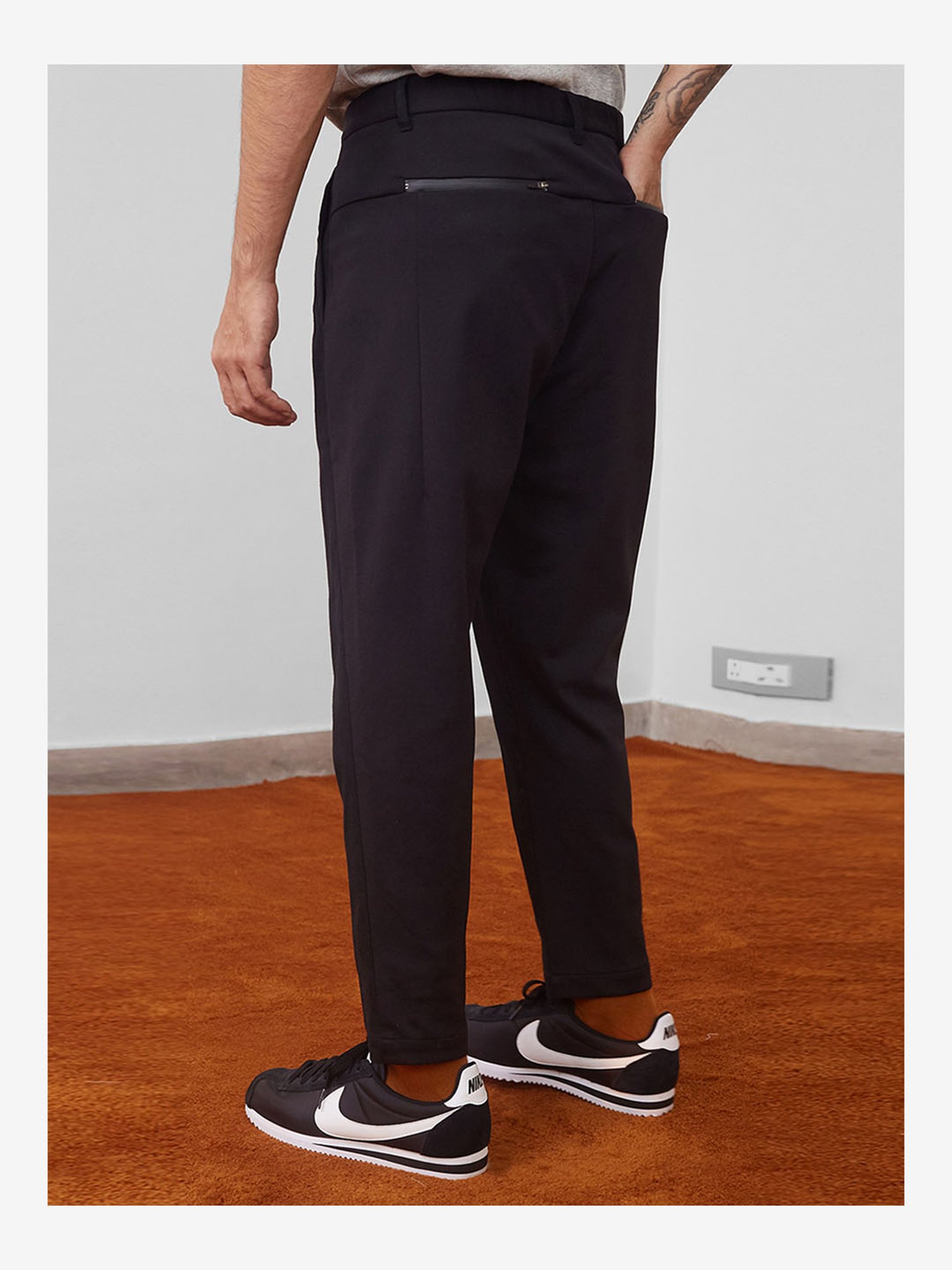 Buy Handwoven Black Loose Fit Trunk Trousers Online In India  EKA Design  Studio