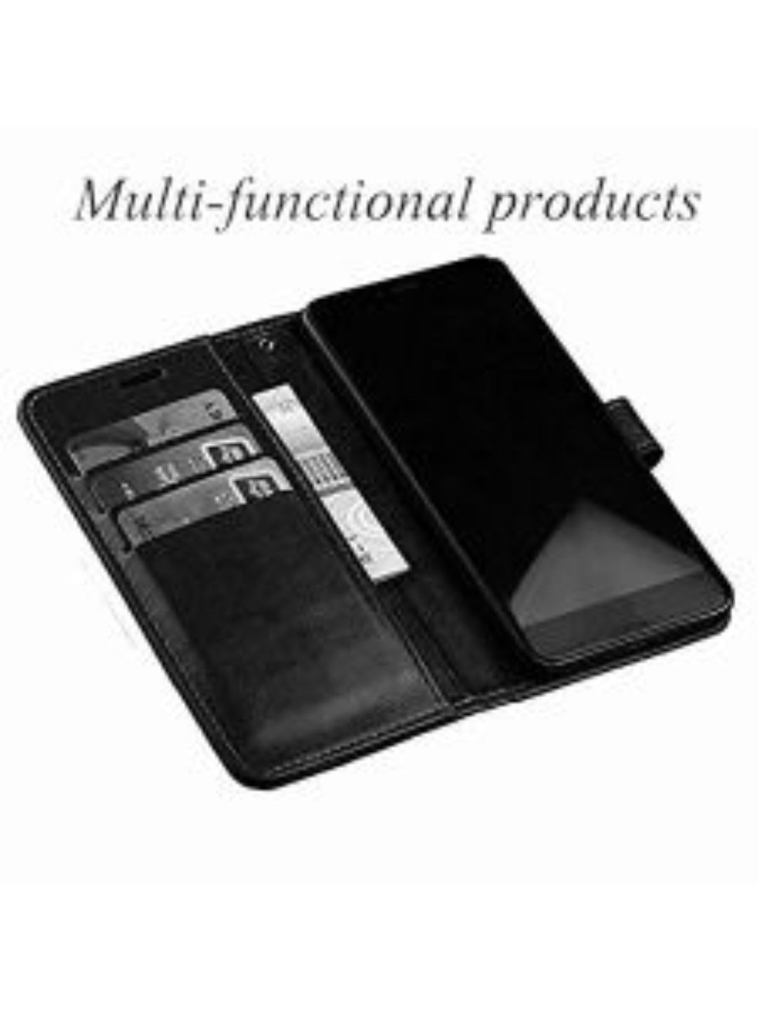 ClickCase Vintage Leather Wallet Case Magnetic Flip Cover For vivo Y73  (Black)