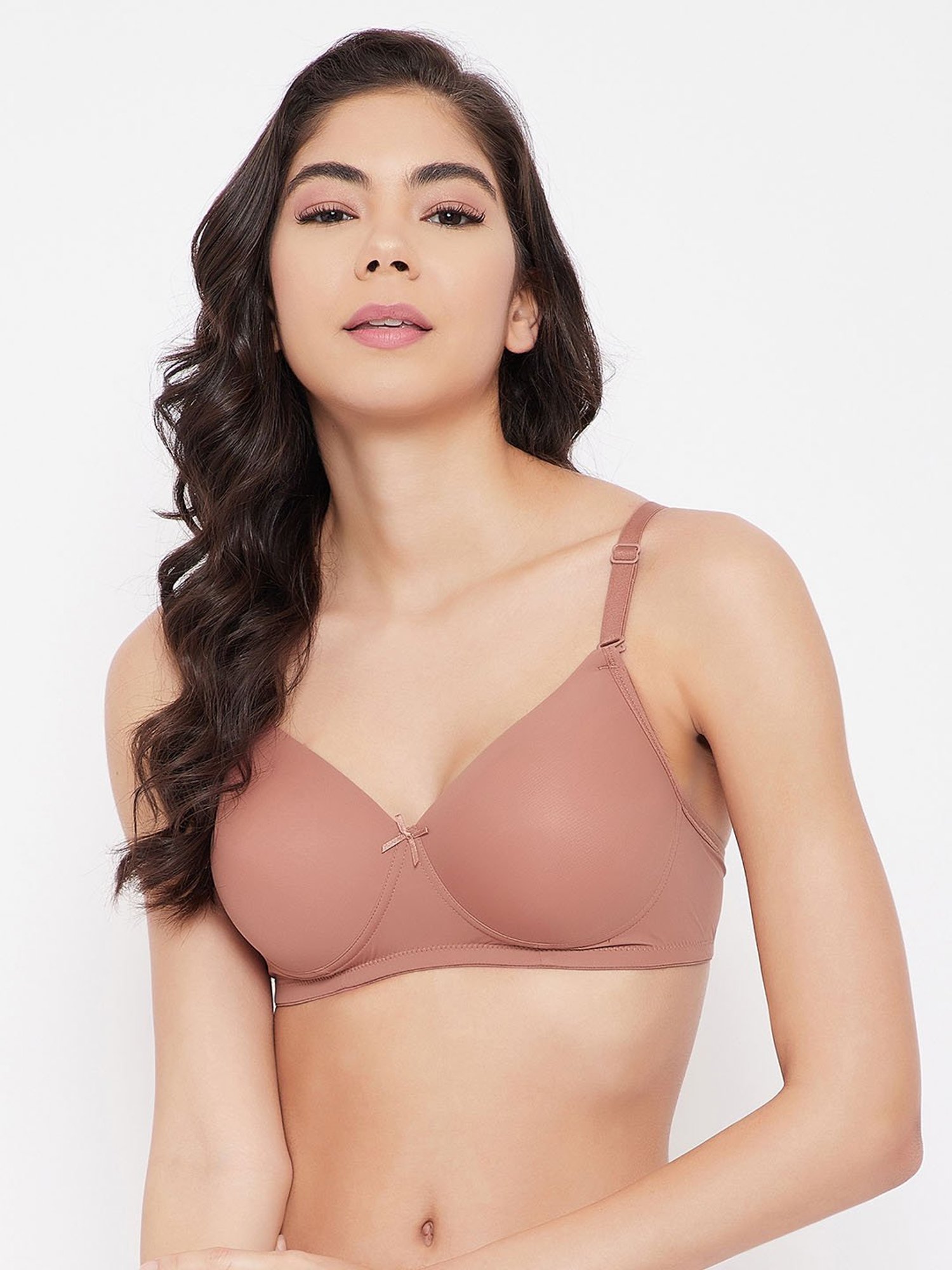 Superstar by Westside Light Brown Self-Patterned Bra