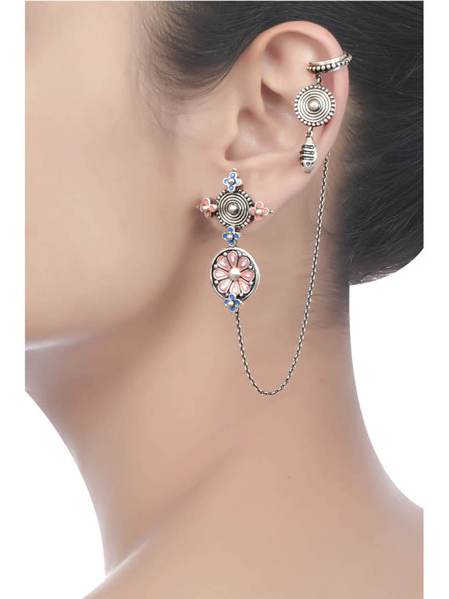 Tribe Amrapali Multi Enamel Chandrika Coin Earrings for Women : Amazon.in:  Fashion