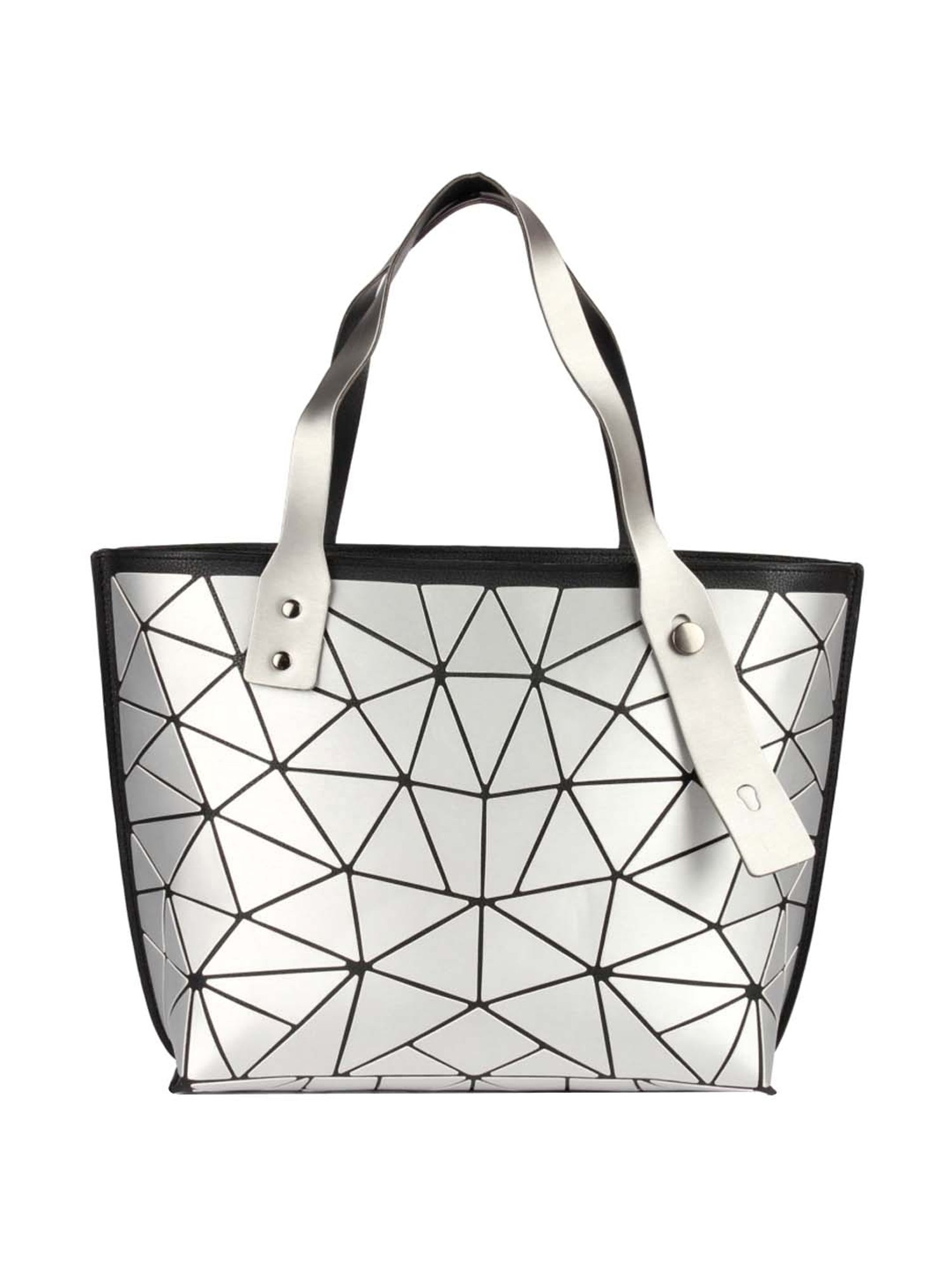 Buy Pipa Bella Black Printed Medium Tote Bag at Best Price @ Tata CLiQ