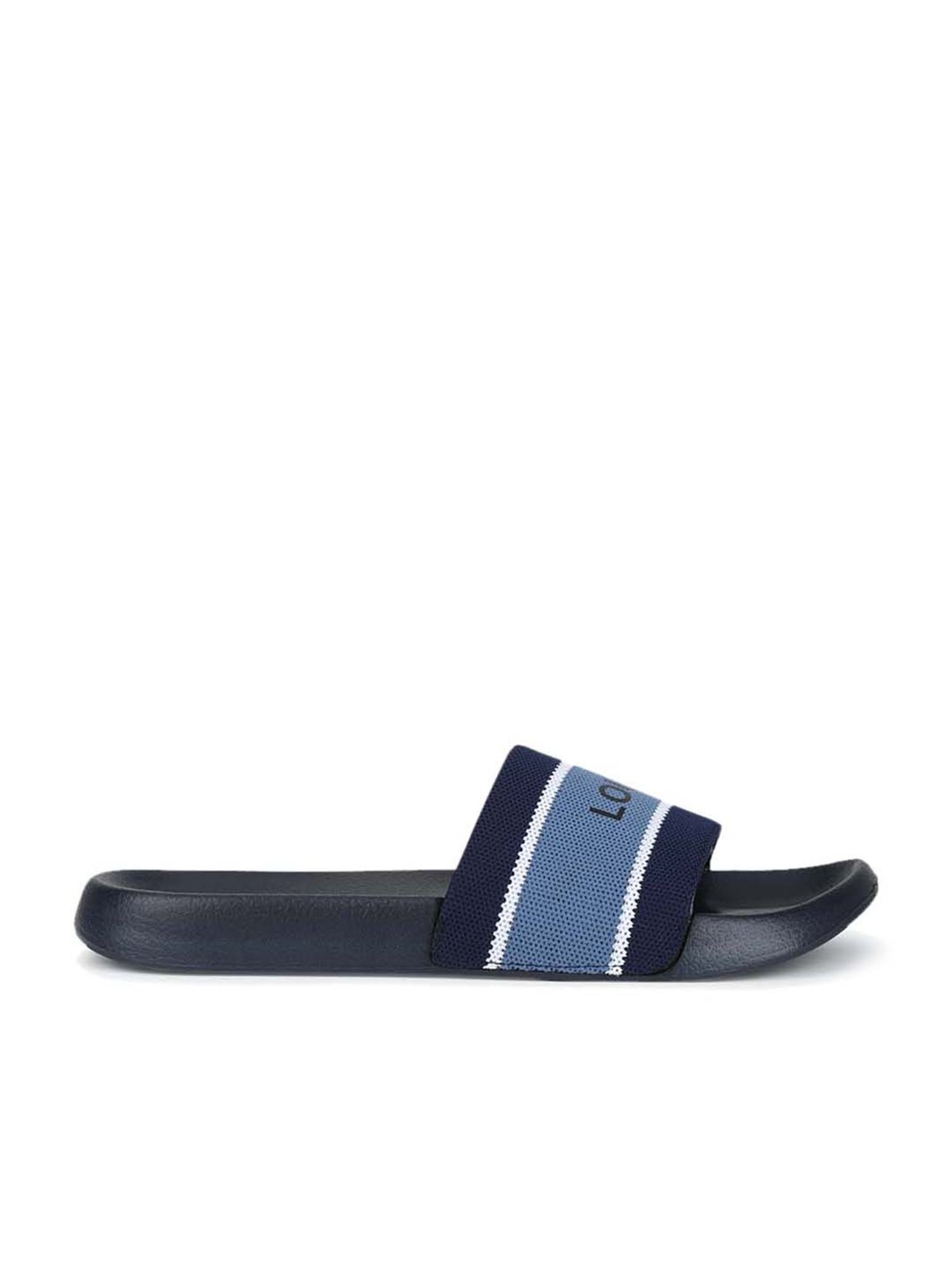 Buy Louis Philippe Men s Navy Blue Slides for Men at Best Price