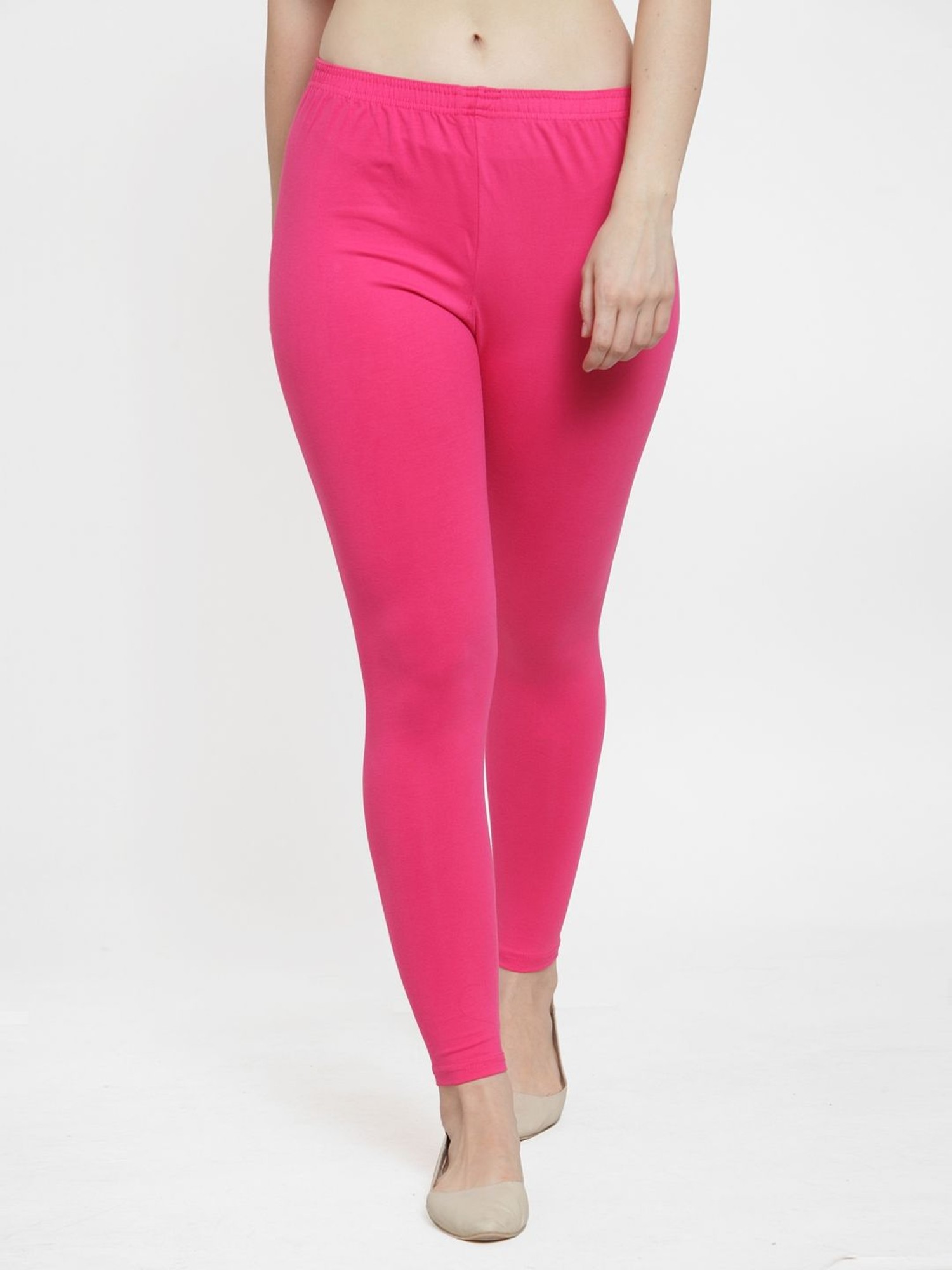 Buy N-Gal Light Pink Mid Rise Leggings for Women Online @ Tata CLiQ-thanhphatduhoc.com.vn