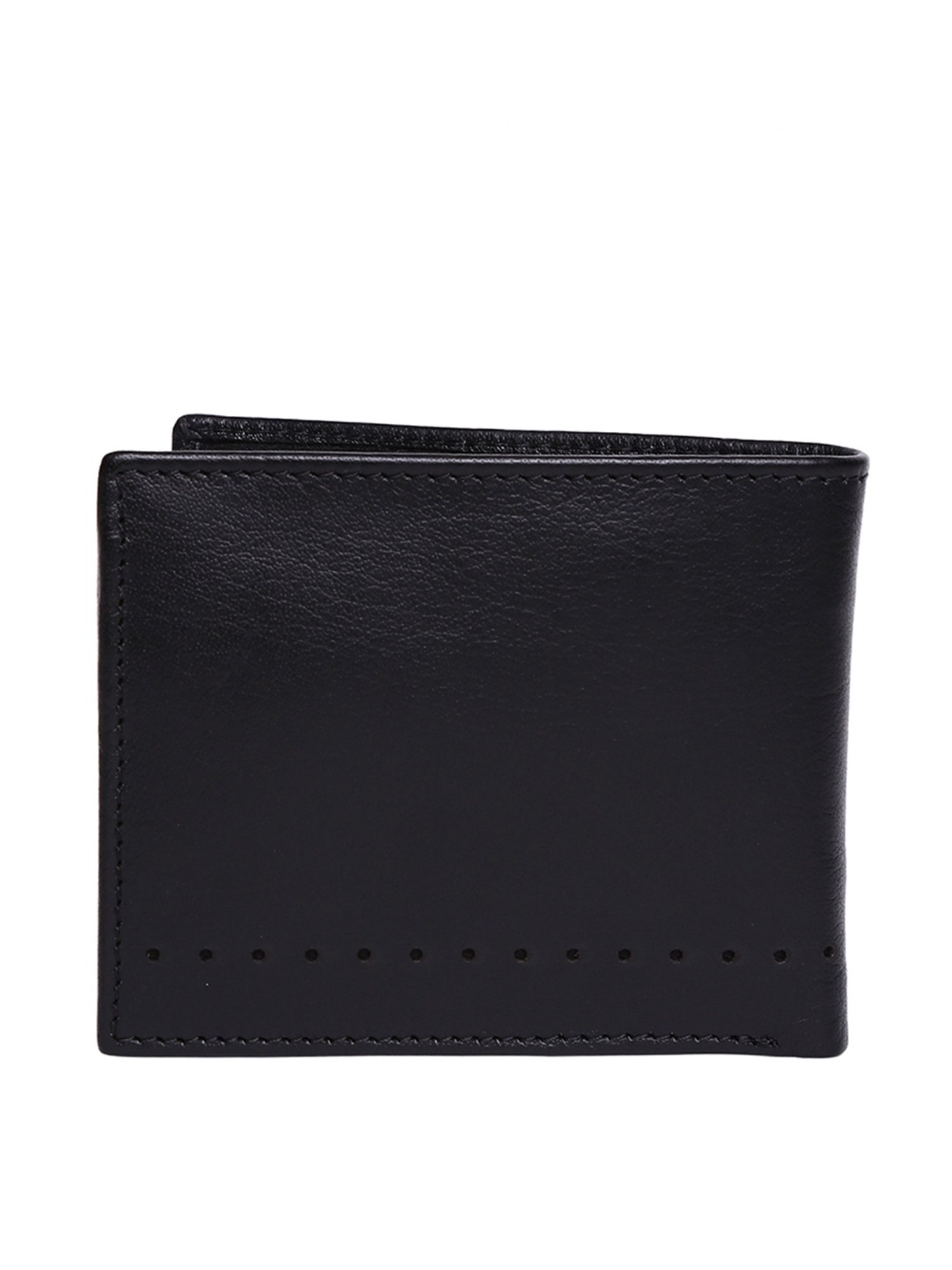 Black Epi leather wallet, Handmade Calf leather bifold wallet for