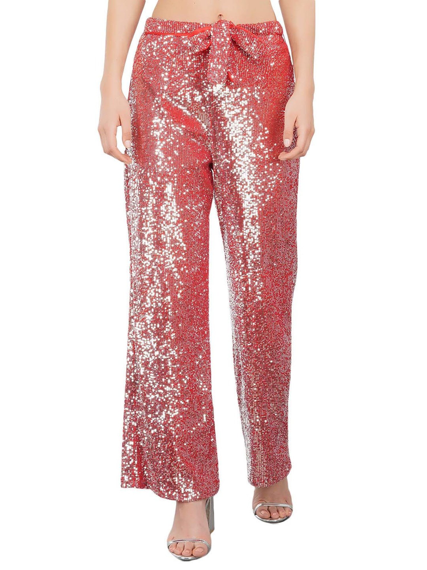 Buy Red Crepe Embellished Sequin Collared Tracy Shirt And Pant Set For  Women by Deme by Gabriella Online at Aza Fashions.