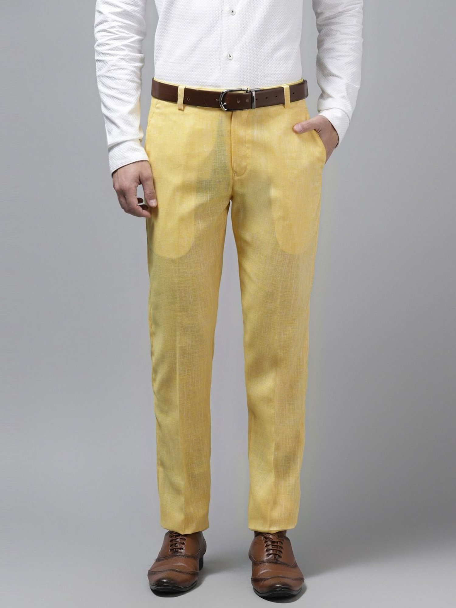 Buy Light Green Mid Rise Linen Pants for Men Online at Selected Homme |  152912503