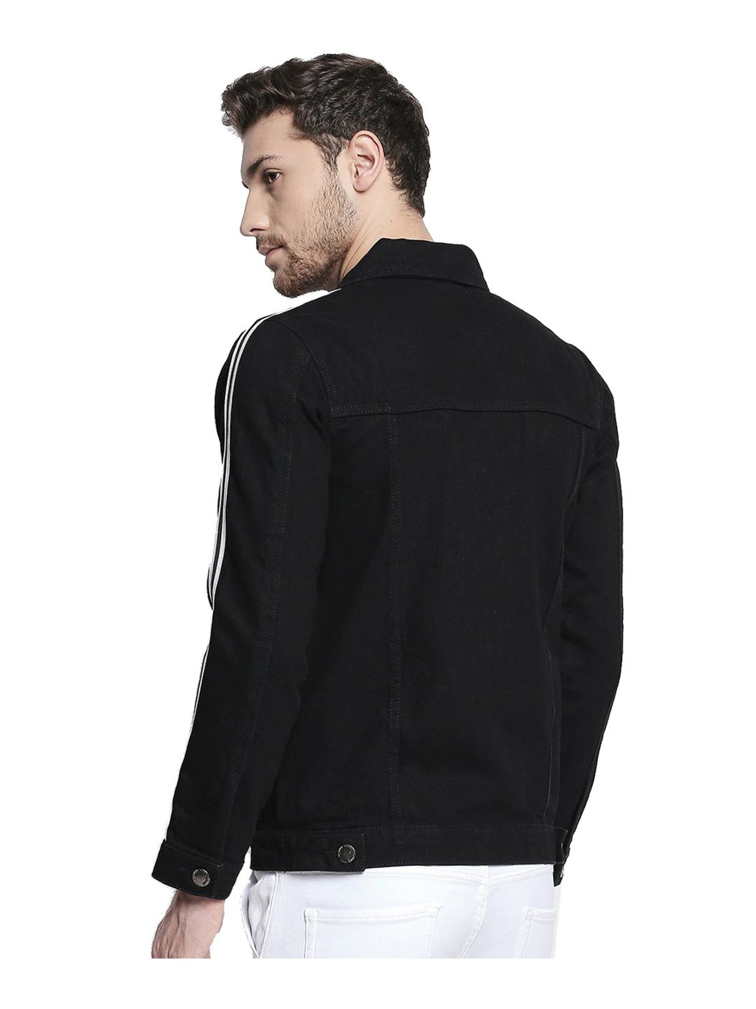 Buy High Star Men Black Solid Denim Jacket - Jackets for Men 11275832