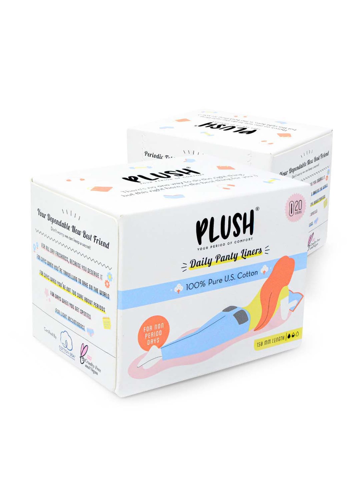 Buy PLUSH DAILY ULTRA THIN PANTY LINERS FOR WOMEN 40 LINERS-150MM