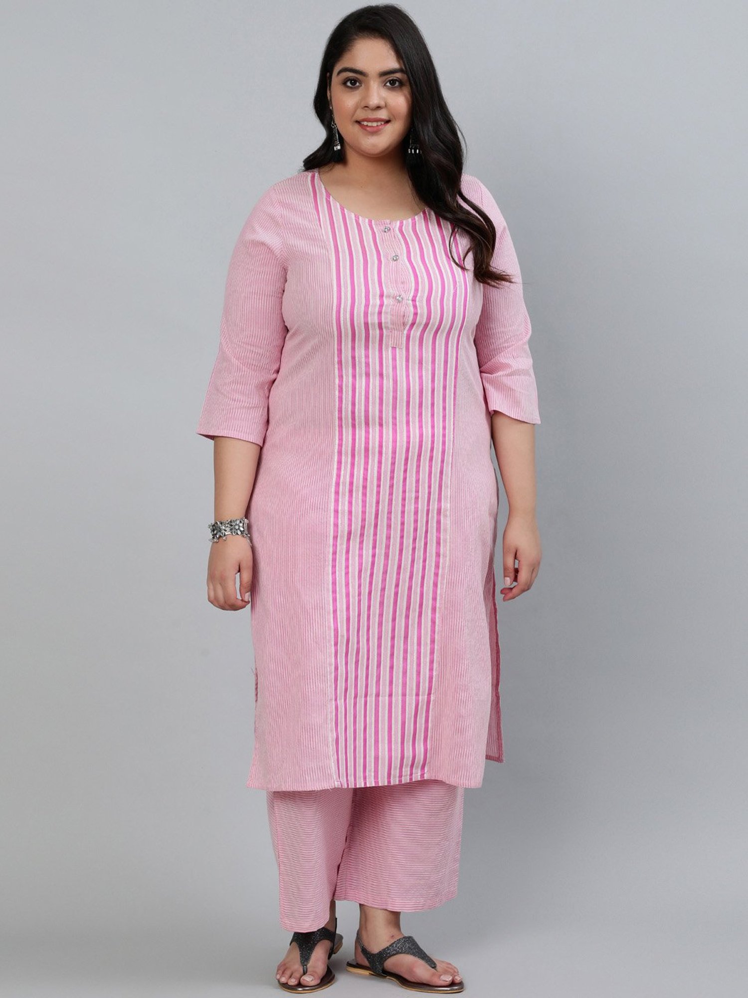 Shop Jaipore - Embroidered kurti with matching plazo and hot pink dupatta  Sizes M,L,XL,XXL | Facebook