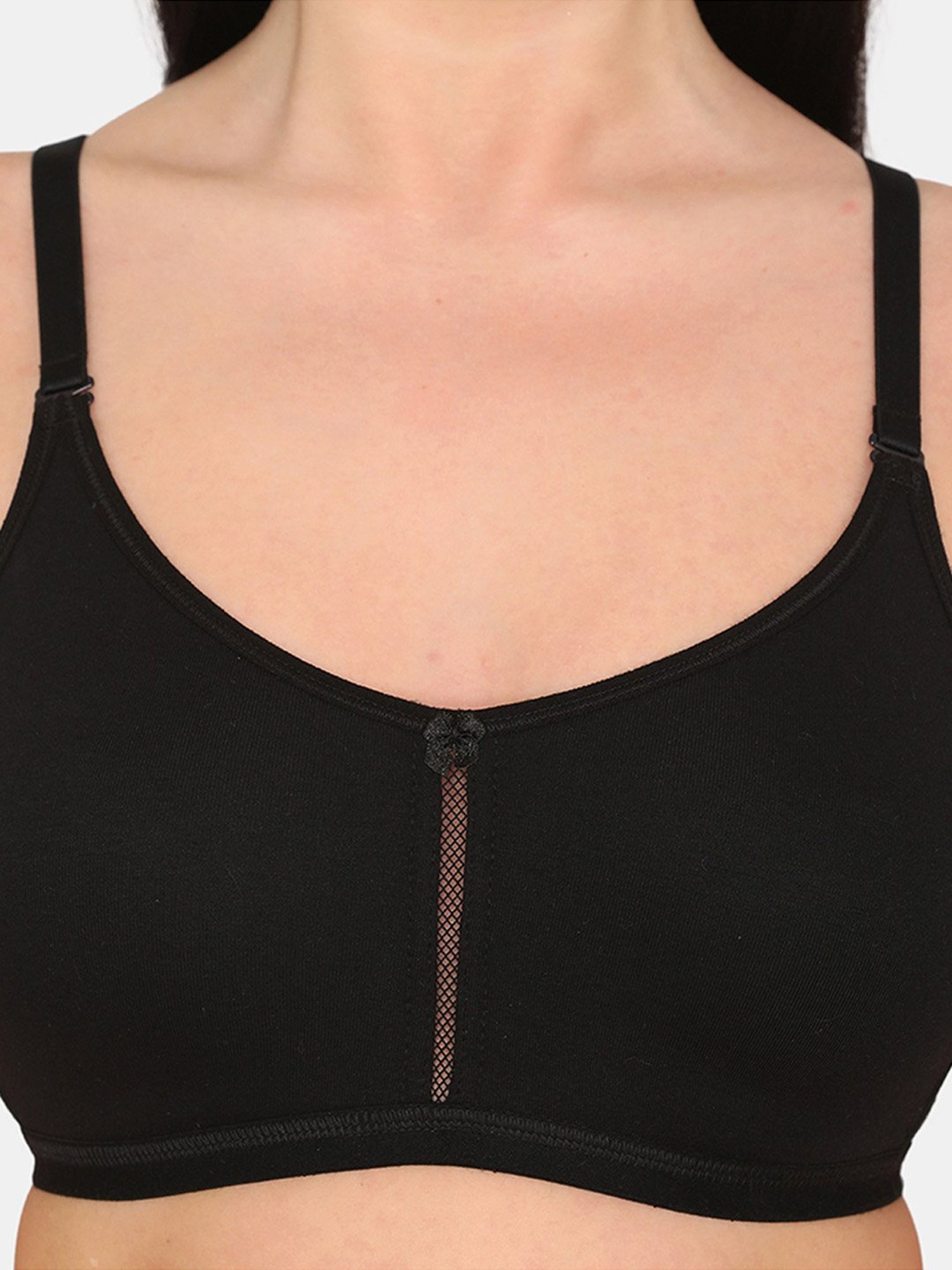 Buy Rosaline by Zivame Black Non Wired Non Padded T-Shirt Bra for