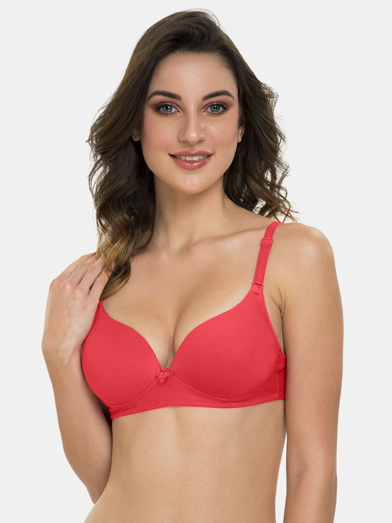 Buy Tweens Padded Non-Wired Full Coverage T-Shirt Bra - Beige at Rs.530  online