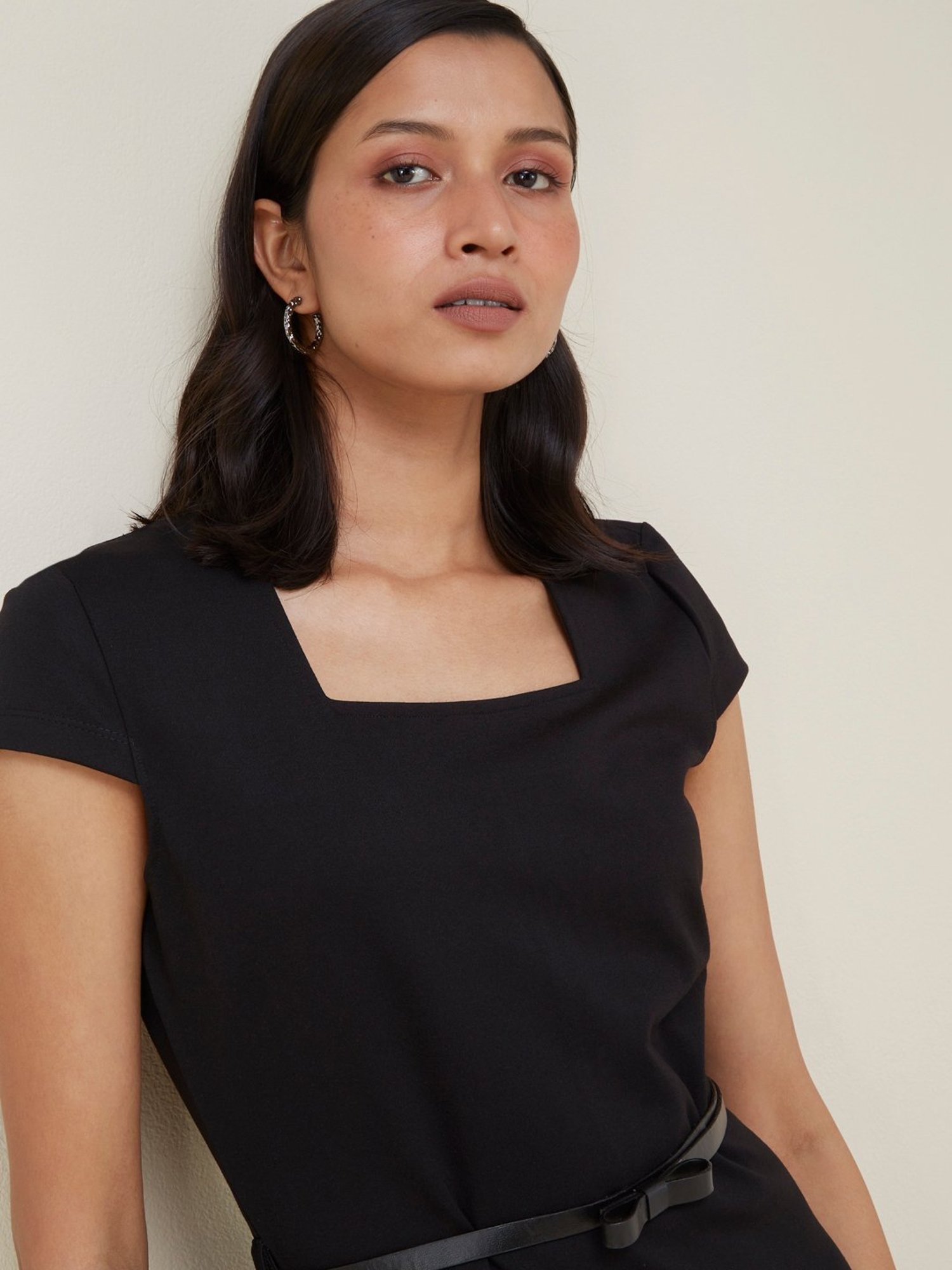 Buy Wardrobe by Westside Black Summer Belted Bodycon Dress