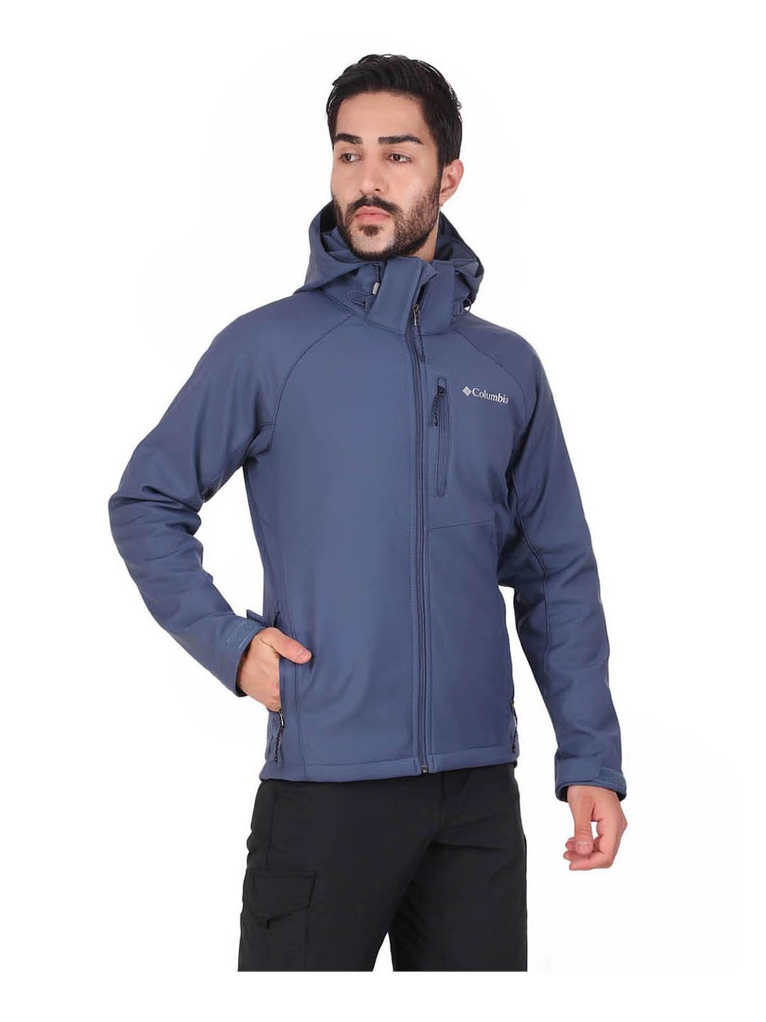 Buy Columbia Blue Cascade Ridge II Hooded Jacket for Men @ Tata CLiQ