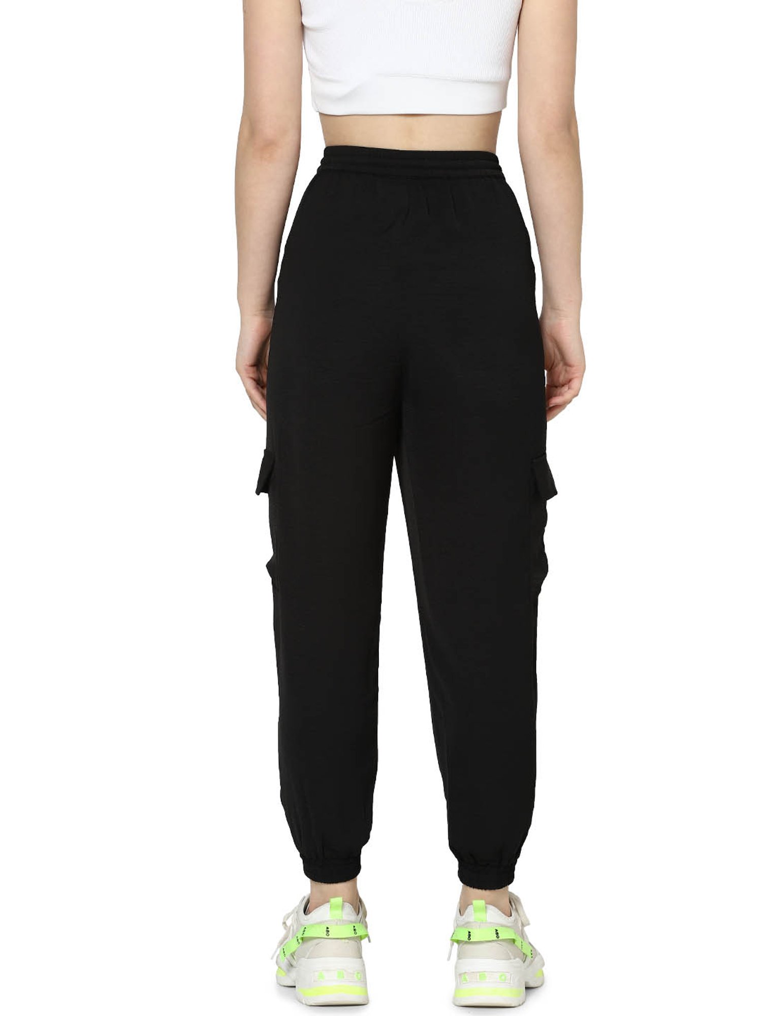 Buy Cation Orange Color-Block Mid rise Fitted Track Pants for Women Online  @ Tata CLiQ