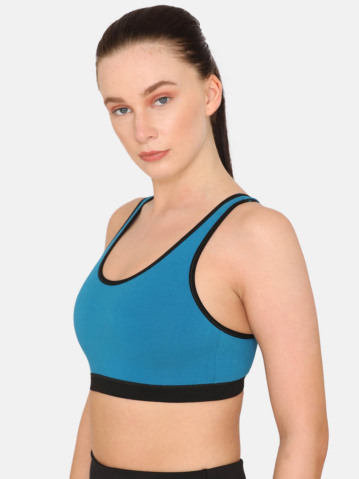 Buy Rosaline by Zivame Sea Green Non Wired Padded Sports Bra for Women  Online @ Tata CLiQ