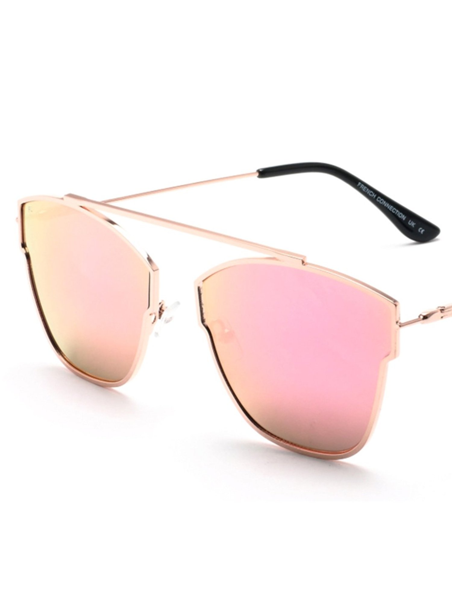 Buy French Connection Brown Lens Aviator Sunglass Full Rim Gold Frame With  Gradient online