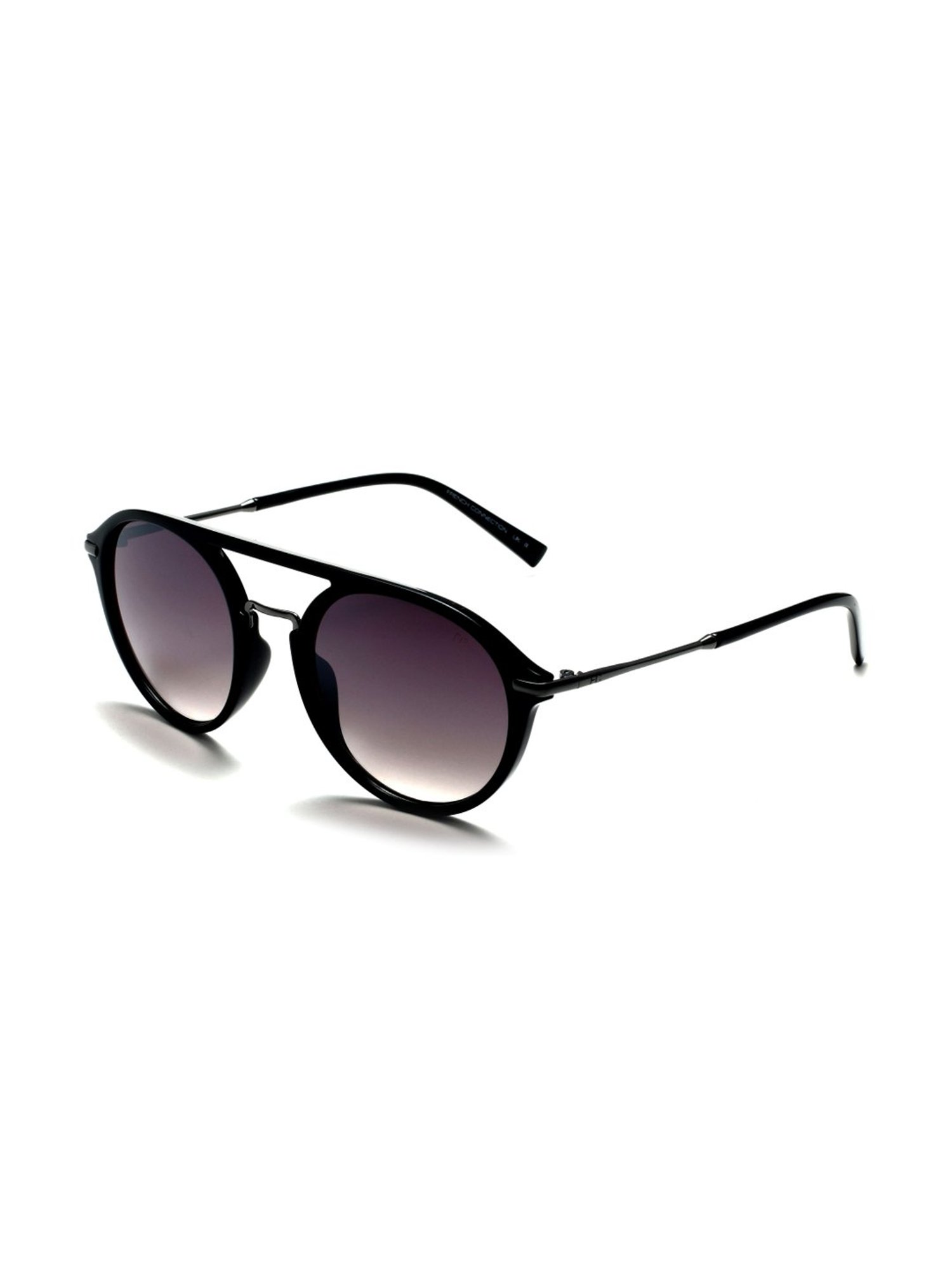 FRENCH CONNECTION Metal Sports Wrap Sunglasses in Dark Gunmetal | Endource