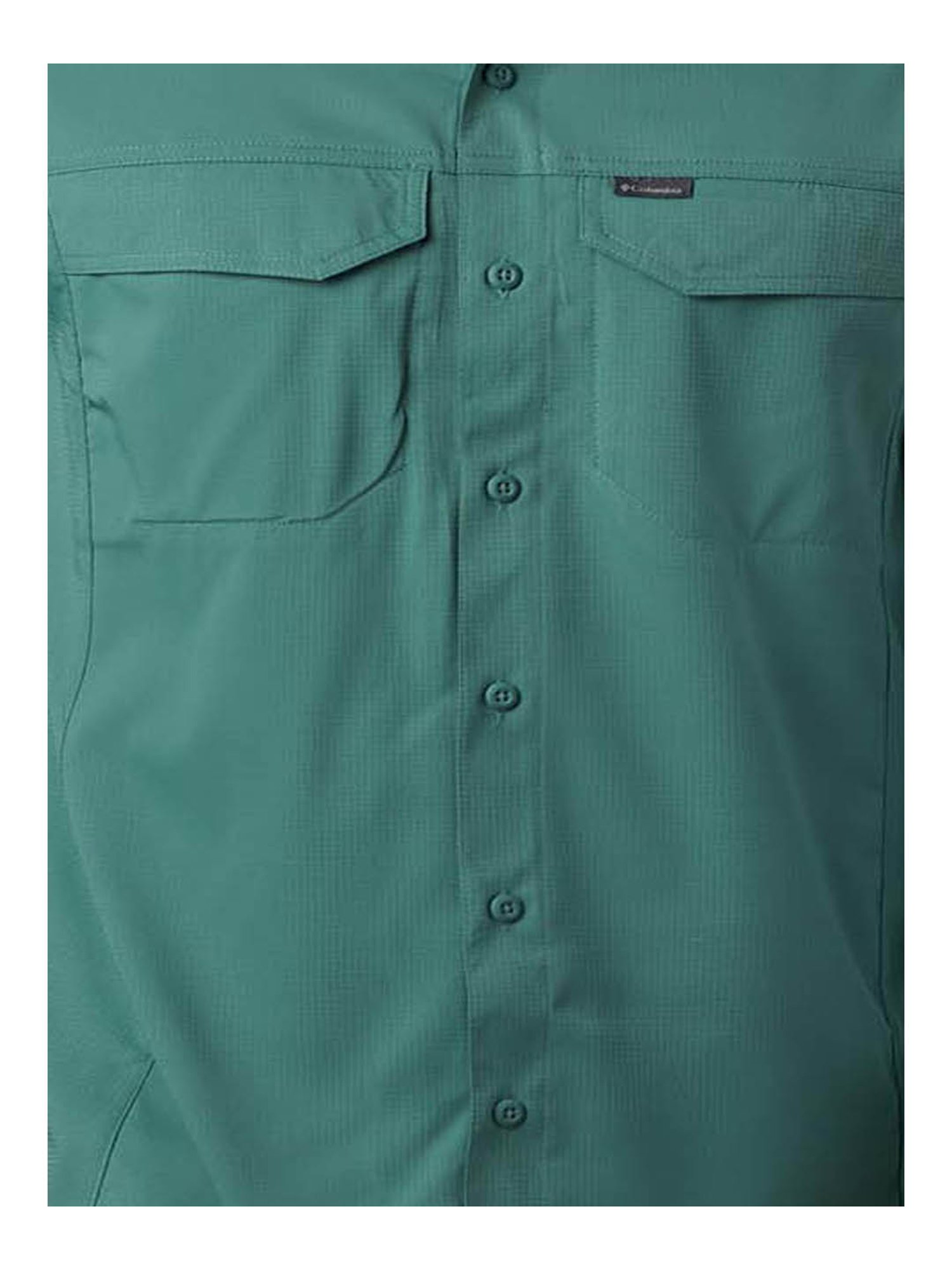 Columbia Men Green Silver Ridge Utility Lite Short Sleeve Shirt