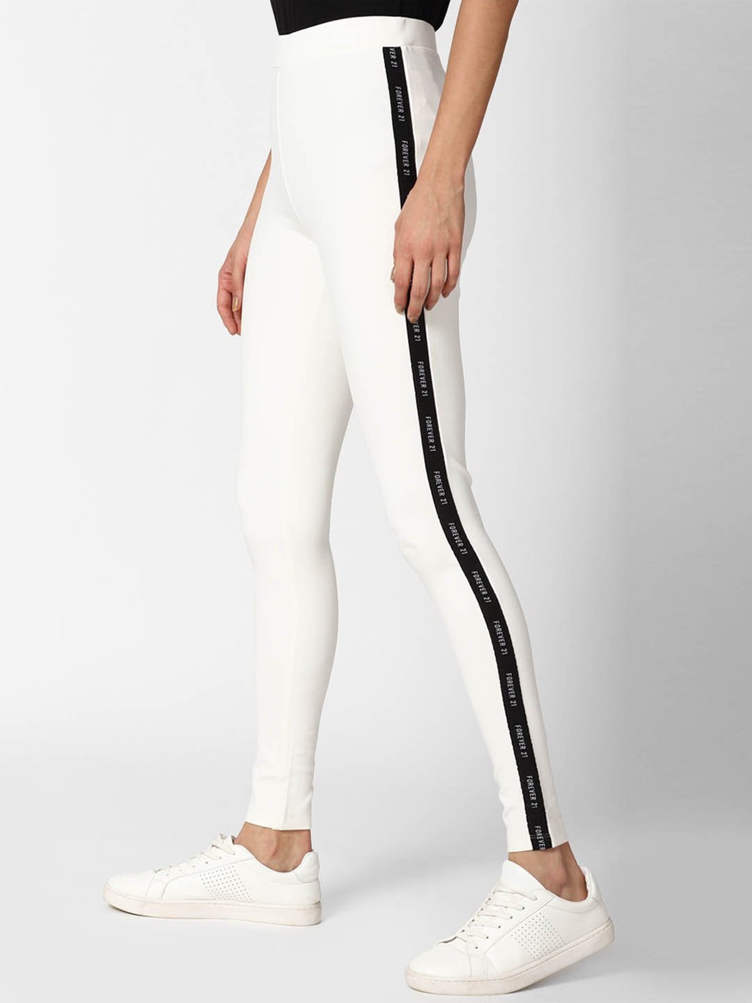 Forever 21 Women's Active Mesh Leggings in White, XS | CoolSprings Galleria