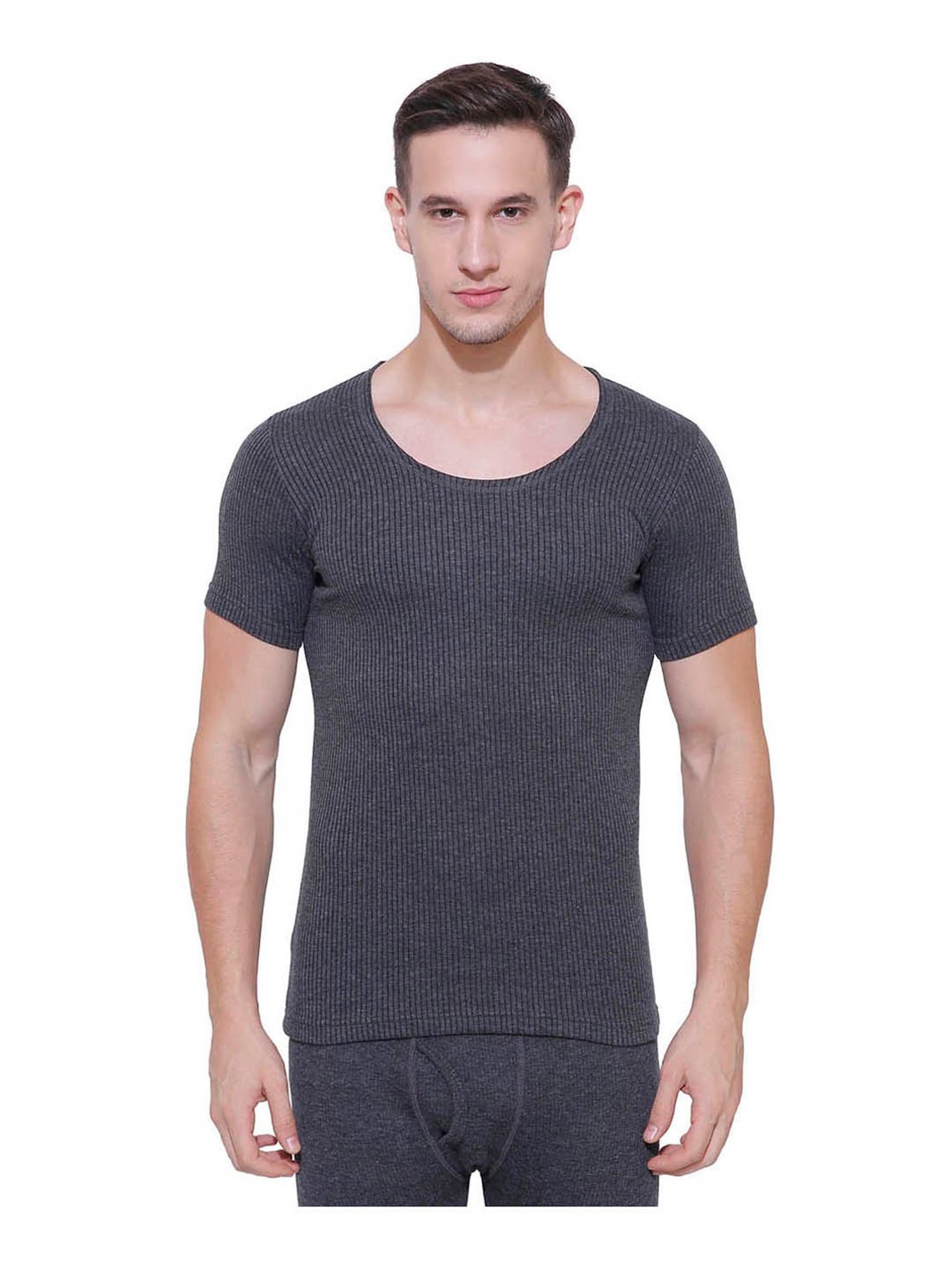 Buy Bodycare Insider Grey Melange Regular Fit Thermal Top for Men Online @  Tata CLiQ