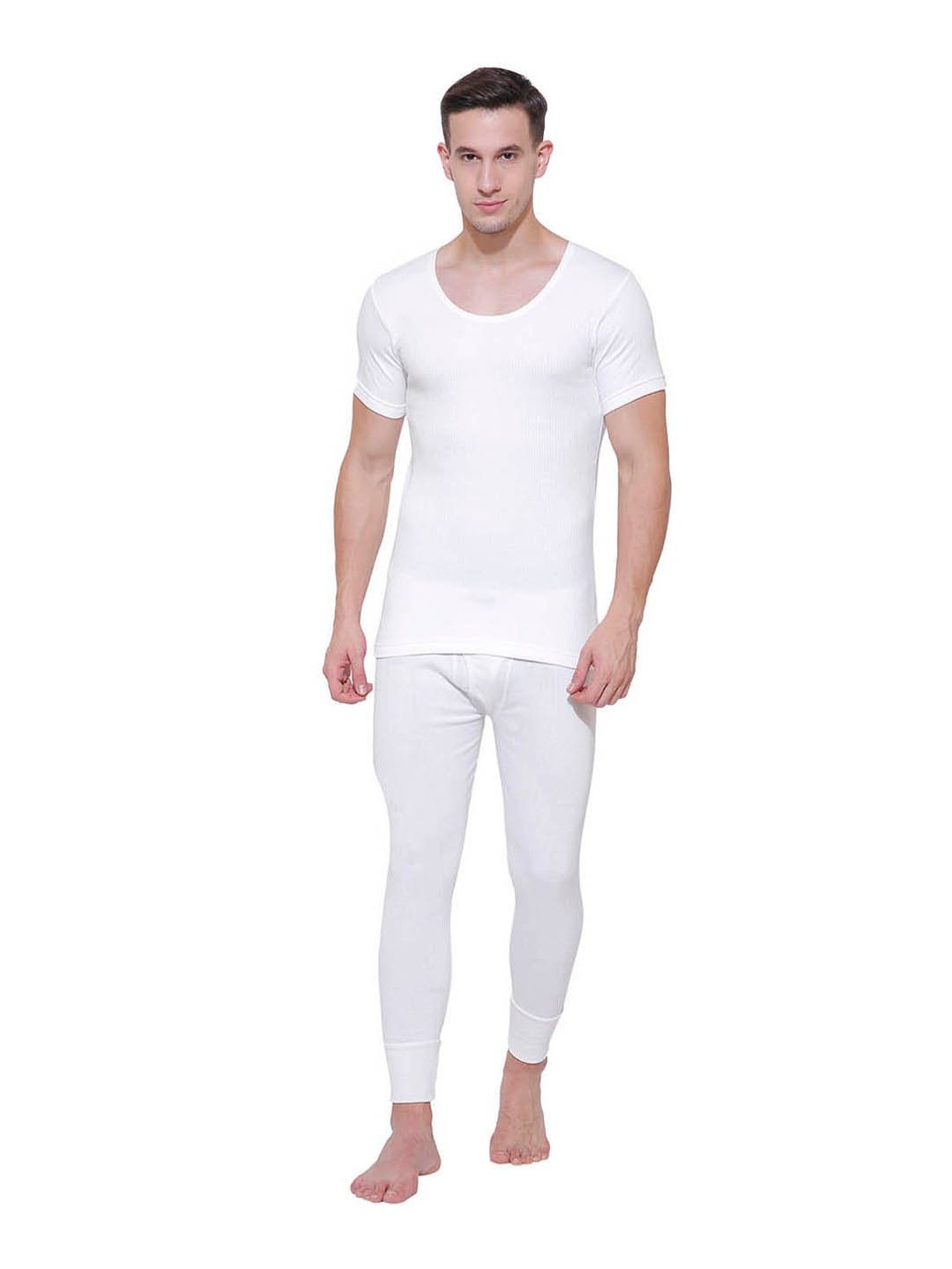 Buy BODYCARE INSIDER Men Off White Cotton Thermal Tshirt - Thermal Tops for  Men 20962422