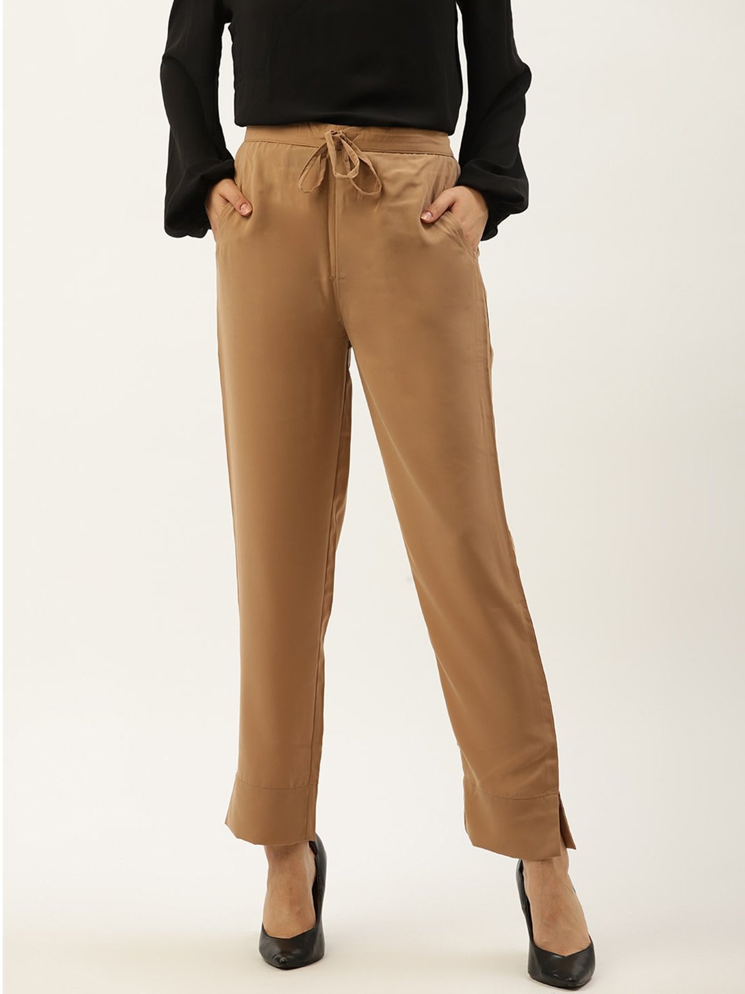 Wideleg trousers tan beige and neutral shade pairs to wear now