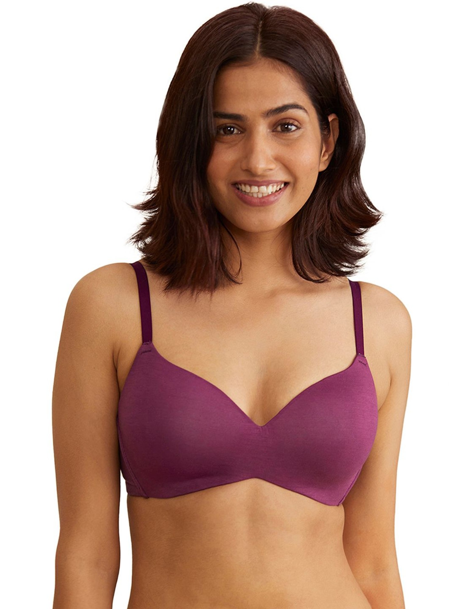 Buy Nykd Akin to Skin T-Shirt Bra - Padded, Wireless - Purple for Women  Online @ Tata CLiQ