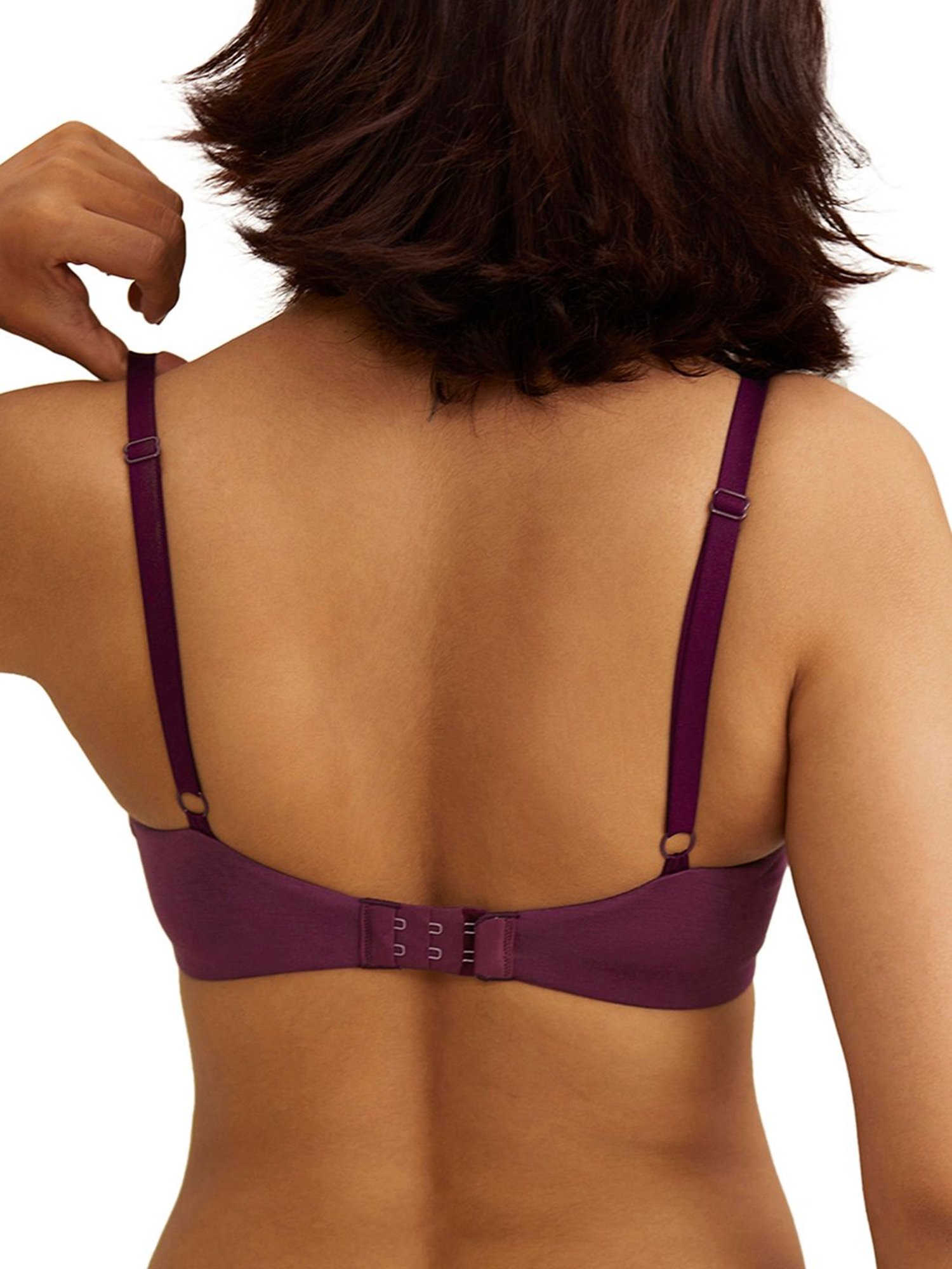 Nykd Flawless Me Breast Separator Cotton Bra - Non Padded, Wireless, Full  Coverage - Maroon