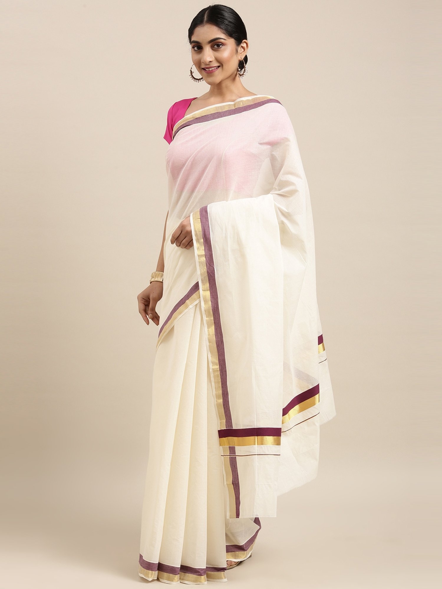 Kerala Cotton Hand Paint Sarees | Hand Paint Sarees – Bong Trendz