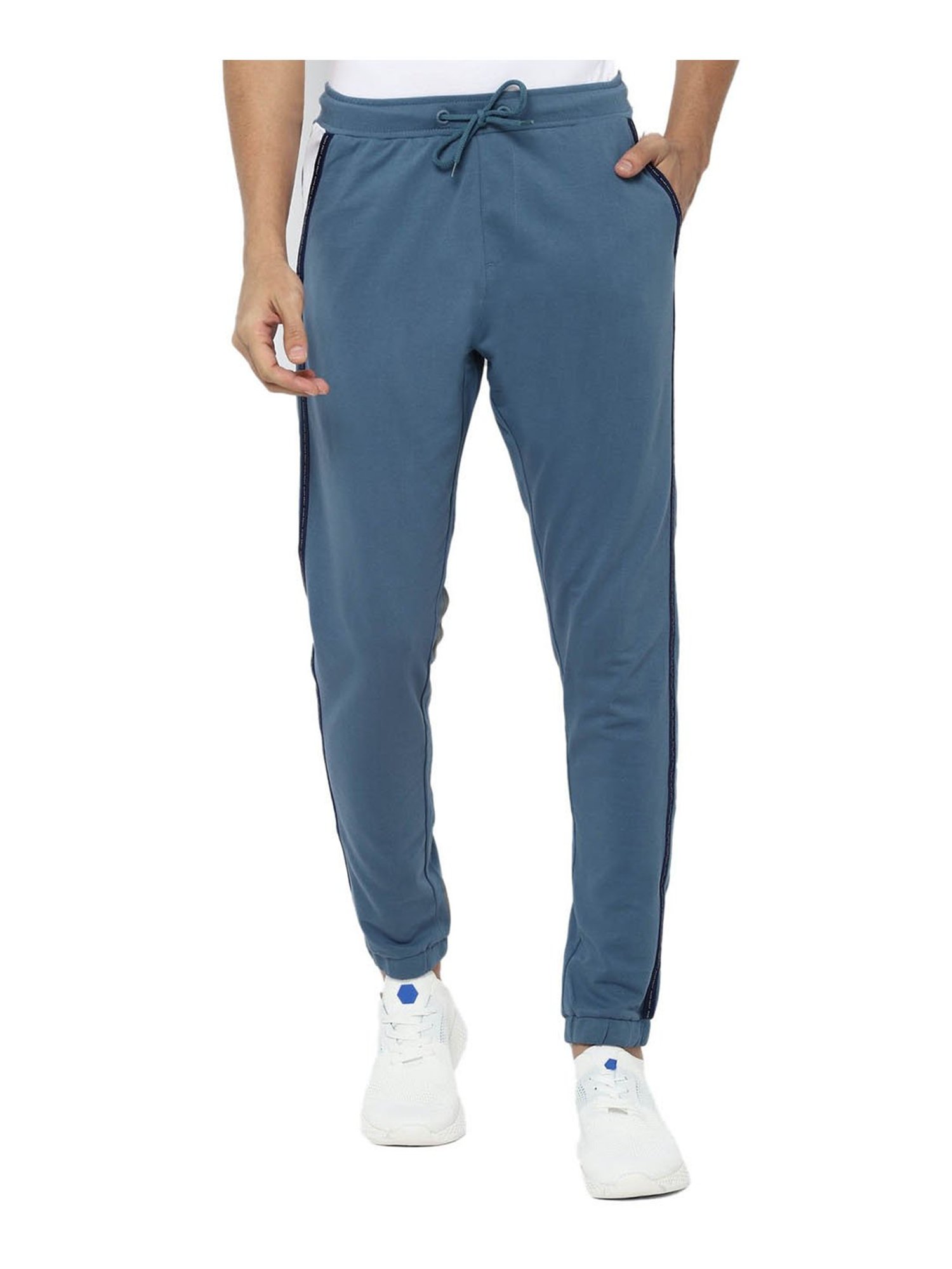 Allen Solly Sky Blue Cotton Regular Fit Joggers