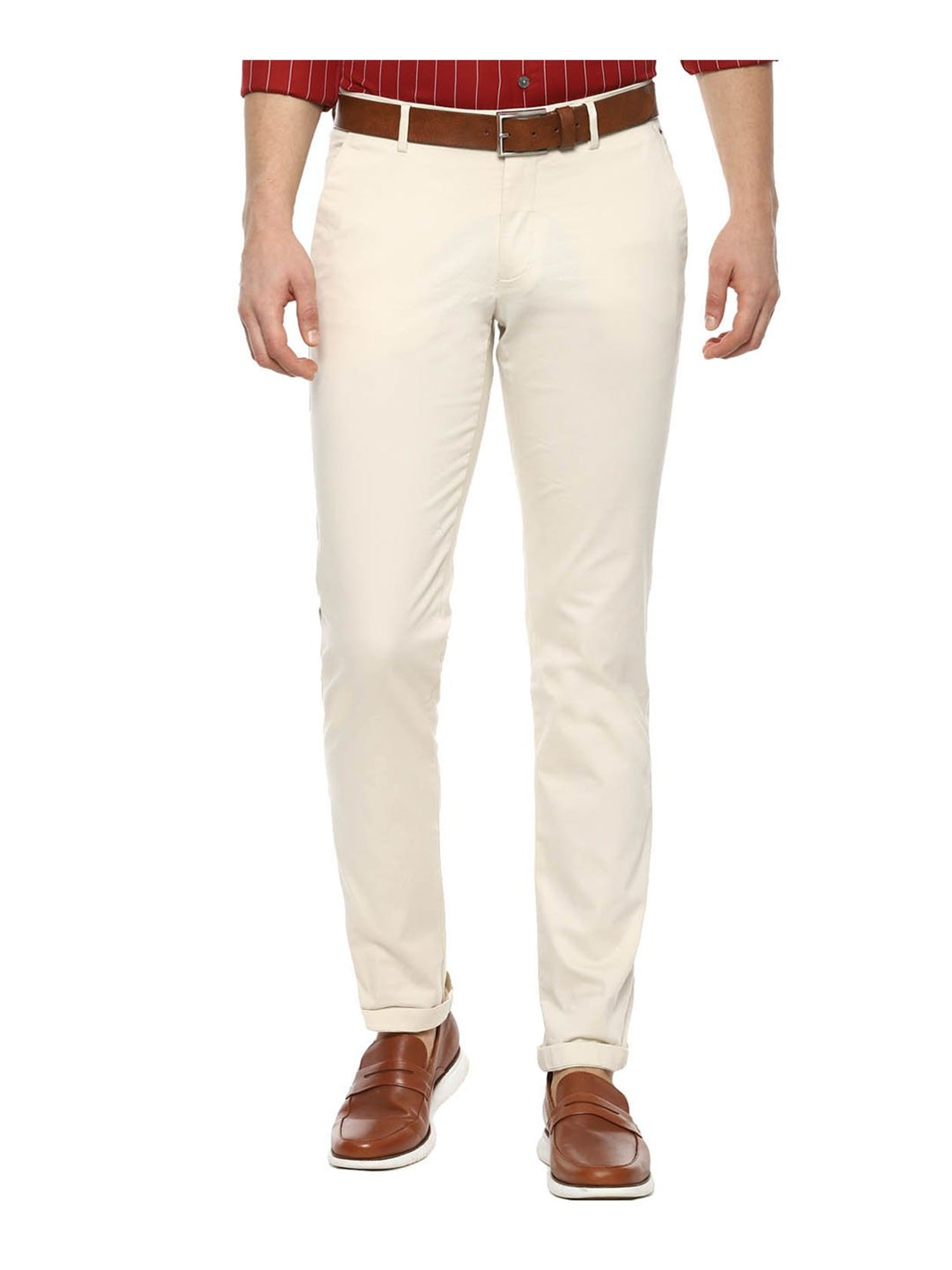 Louis Philippe Jeans Regular Fit Men Beige Trousers - Buy Louis Philippe  Jeans Regular Fit Men Beige Trousers Online at Best Prices in India