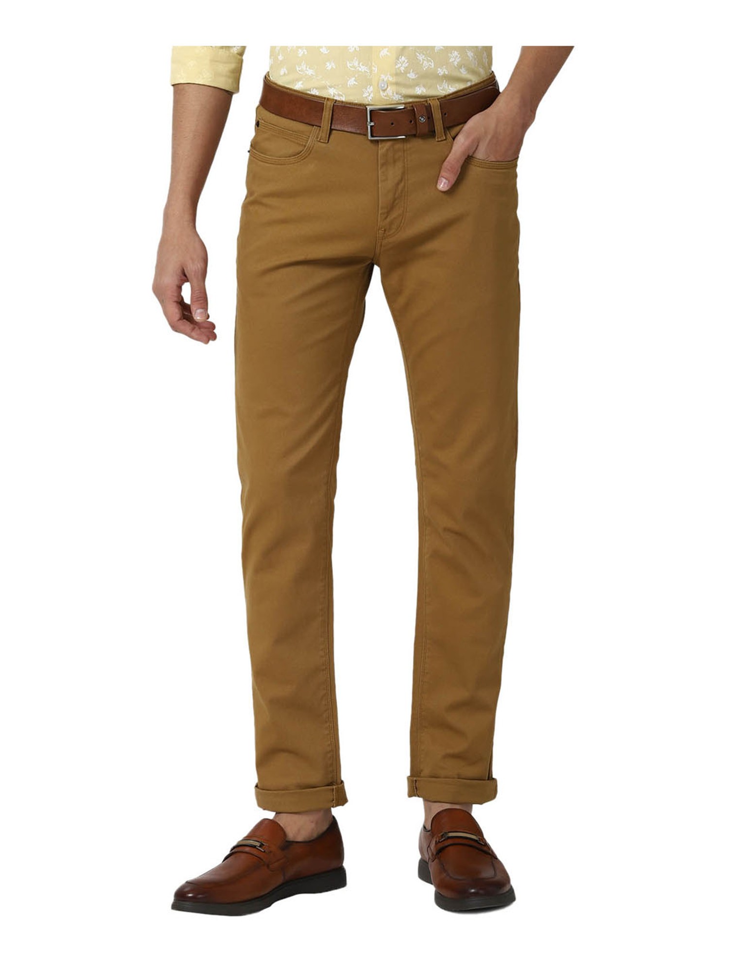 Buy Peter England Grey Slim Fit Texture Trousers for Mens Online  Tata CLiQ