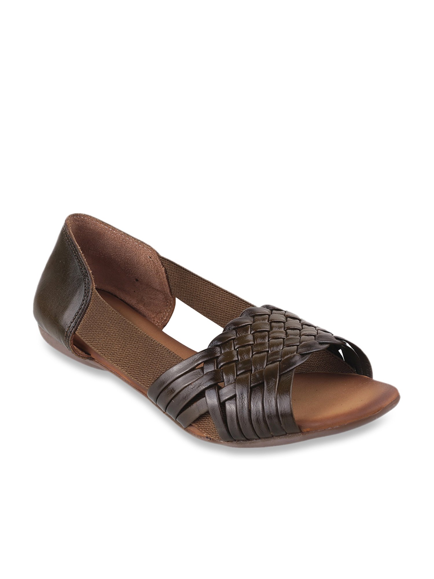 Buy Rocia Beige Women Laser Cut Flat Sandals Online at Regal Shoes |7968394