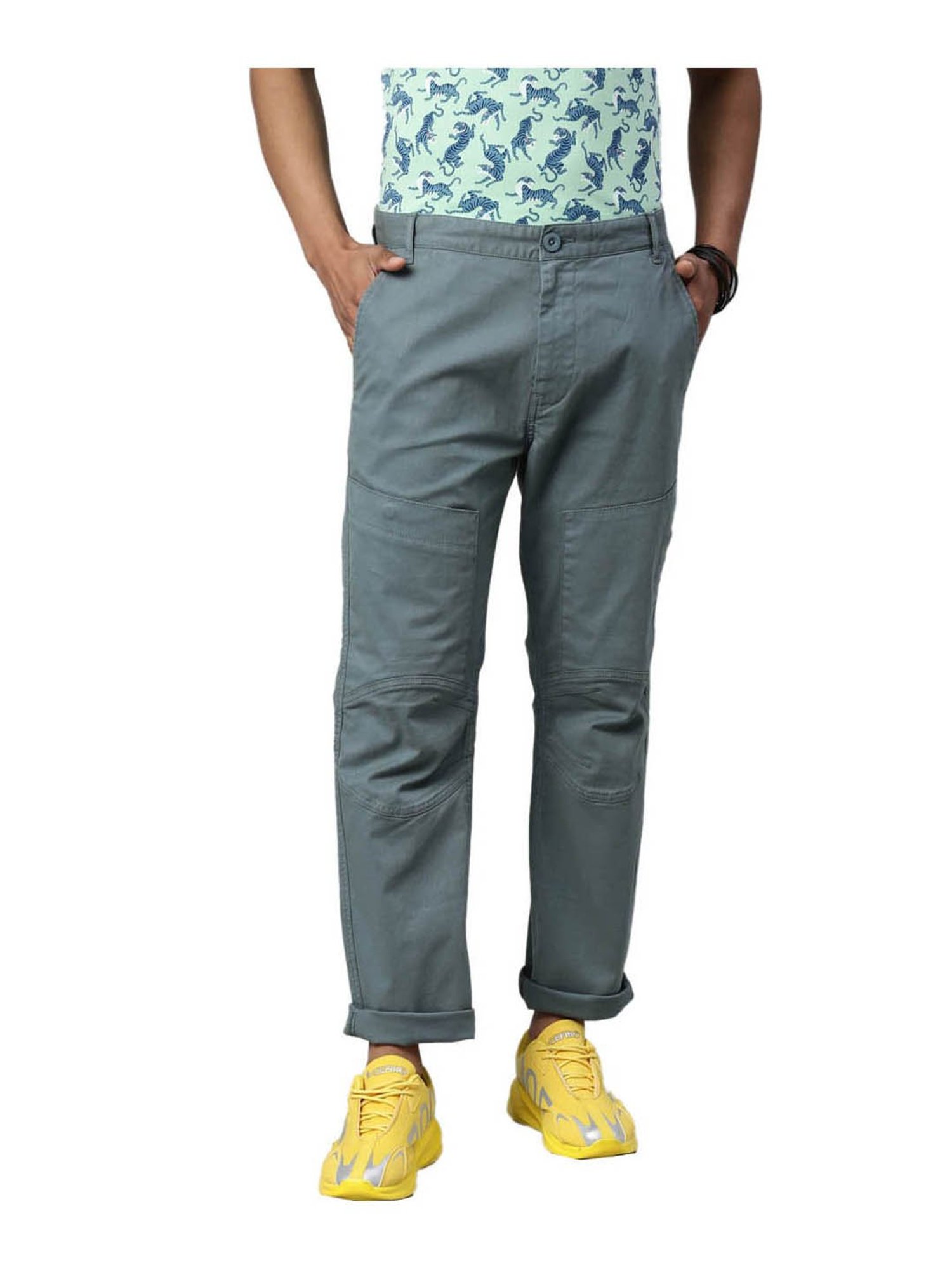 Buy Mens Green Slim Fit Cargo Trousers for Men Online at Bewakoof