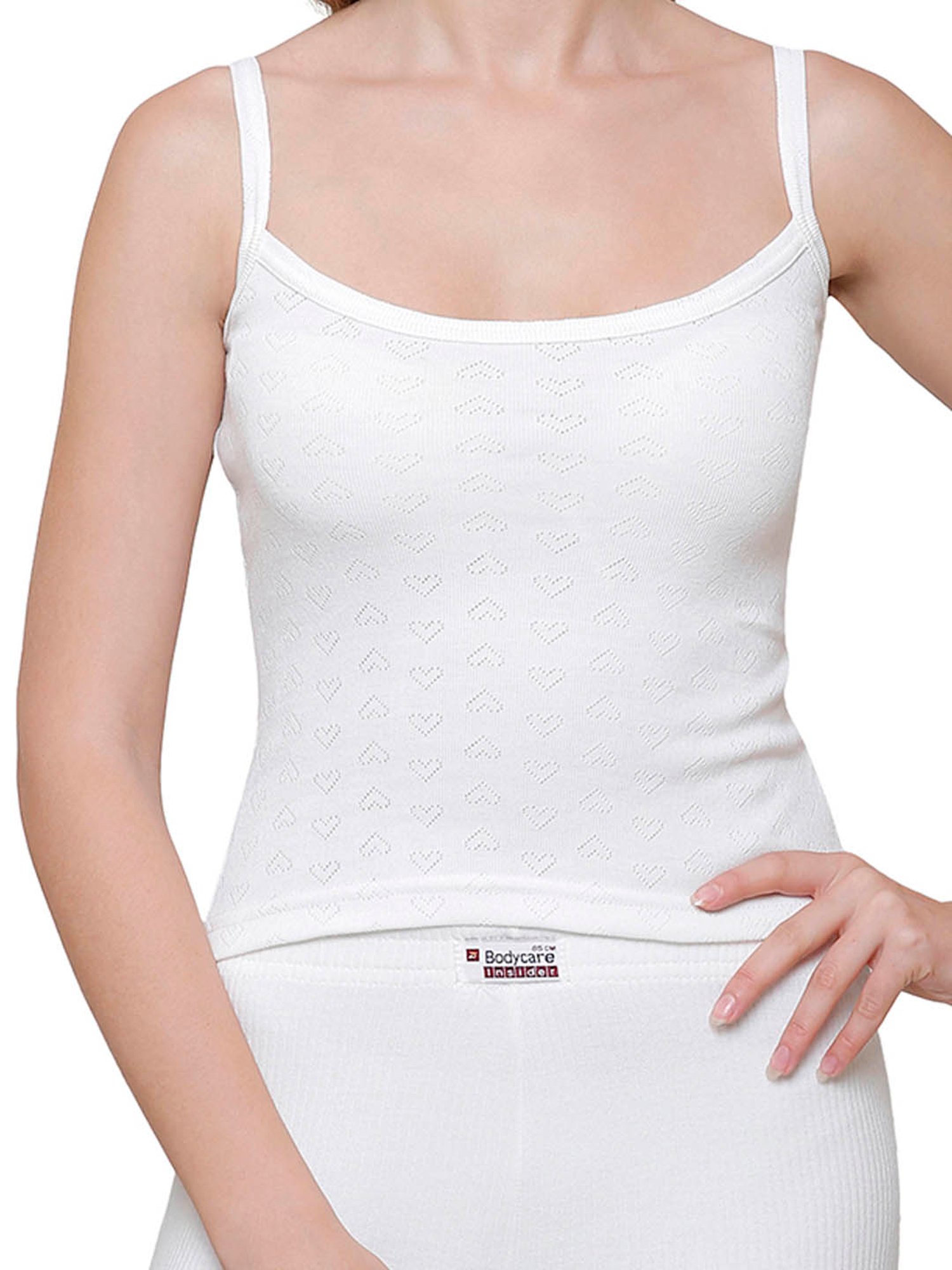 Buy Bodycare Off White Solid Women Thermal Camisole Top Off White