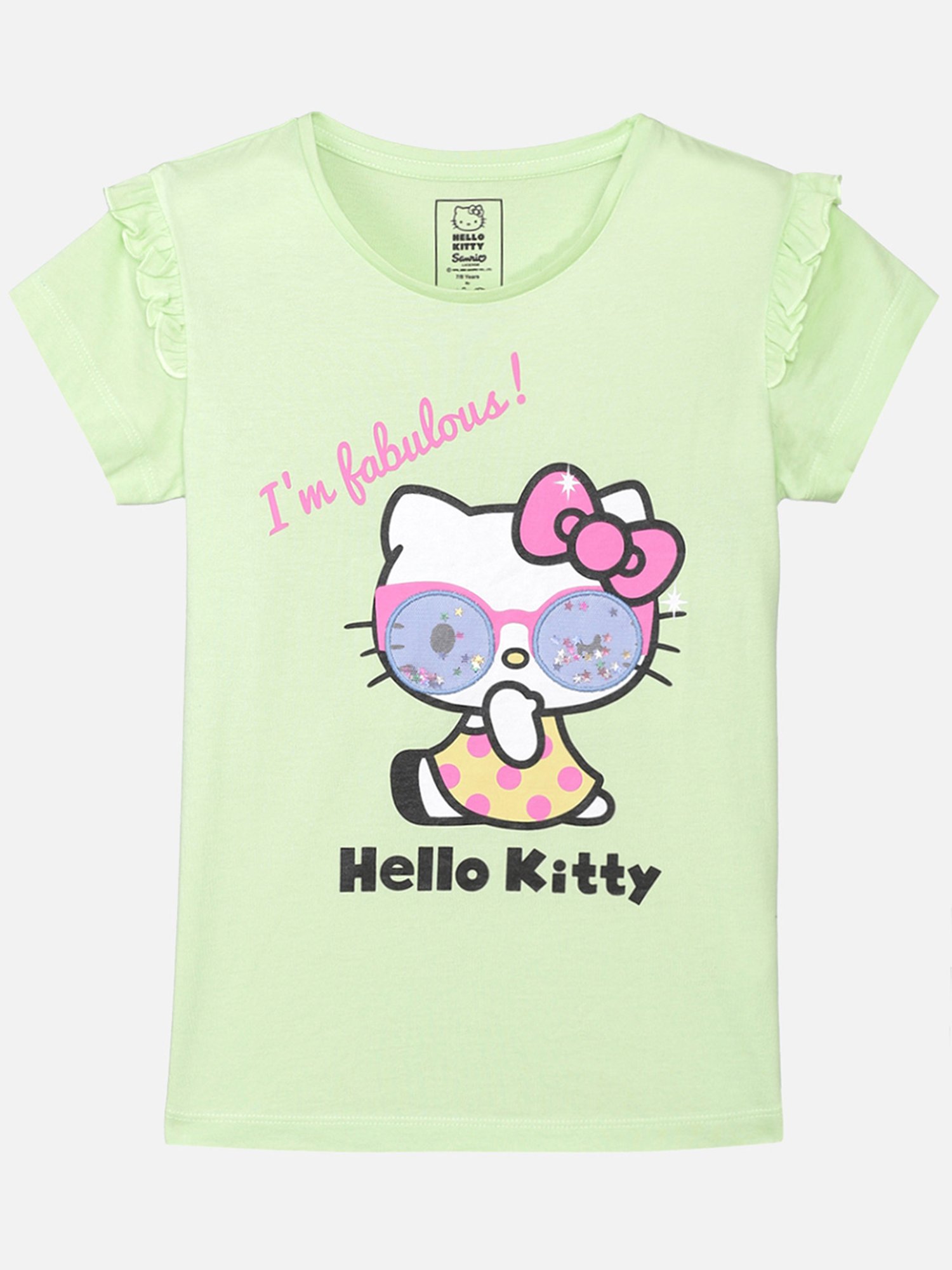 Hello Kitty By Kidsville Girl's Regular fit T-Shirt