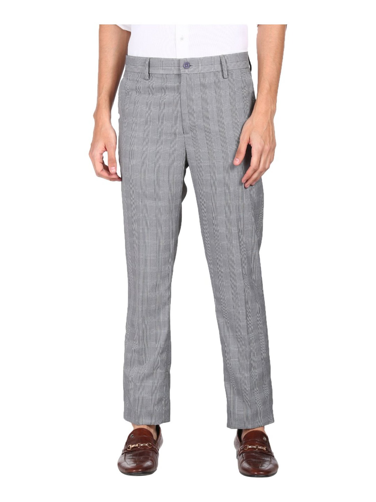 Excalibur Formal Trousers  Buy Excalibur Men Grey Mid Rise Solid Formal  Trousers Online  Nykaa Fashion