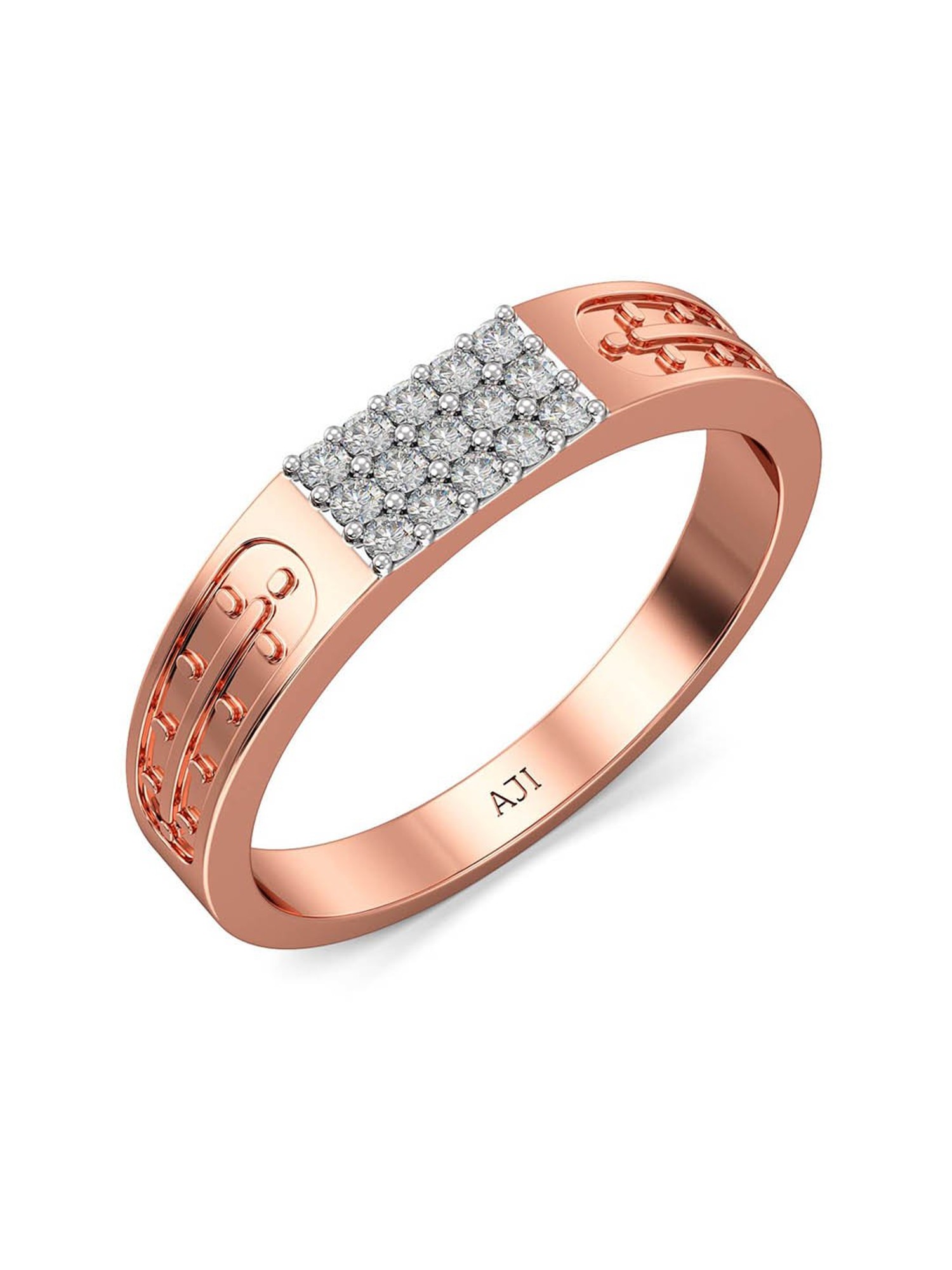 Men's Engagement Rose Gold Natural Diamond Ring, Size: Free Size in Durg at  best price by Pradeep Jewellers - Justdial
