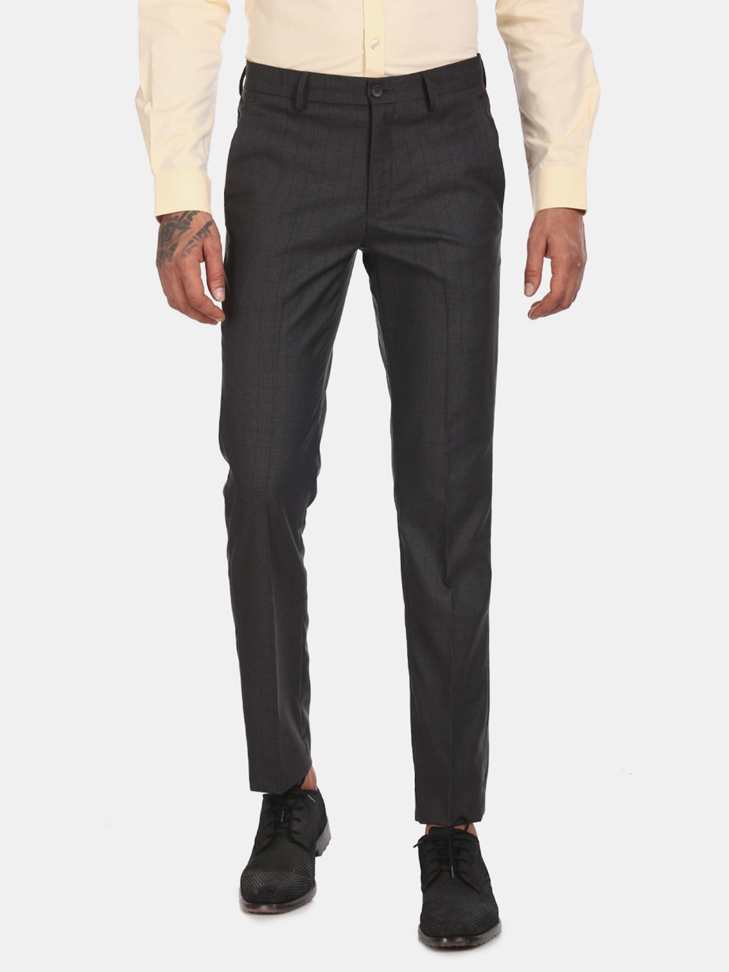 Buy Black Trousers & Pants for Men by EXCALIBUR Online | Ajio.com