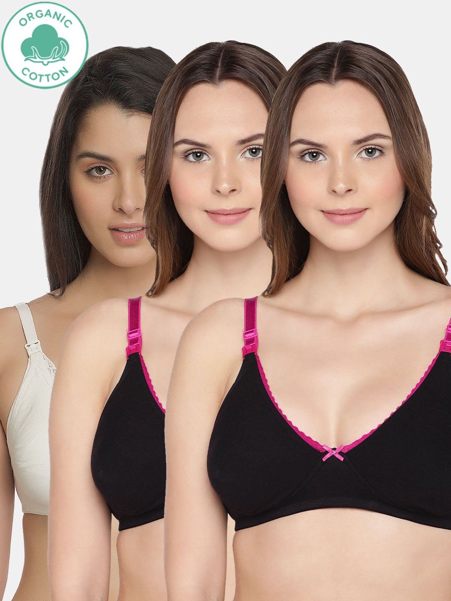 Inner Sense Multicolor Full Coverage Bra - Pack of 3