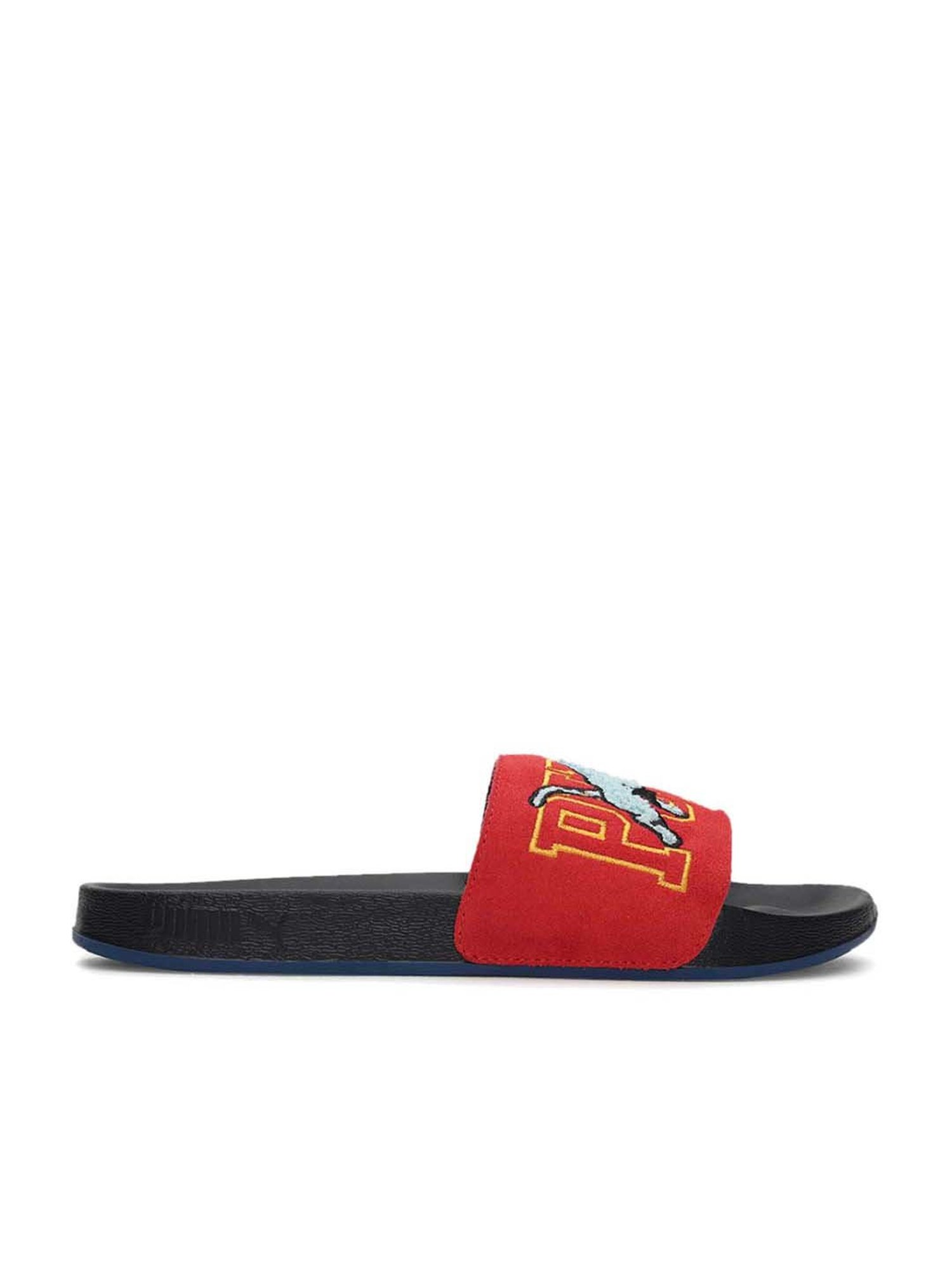 Puma suede best sale slides red