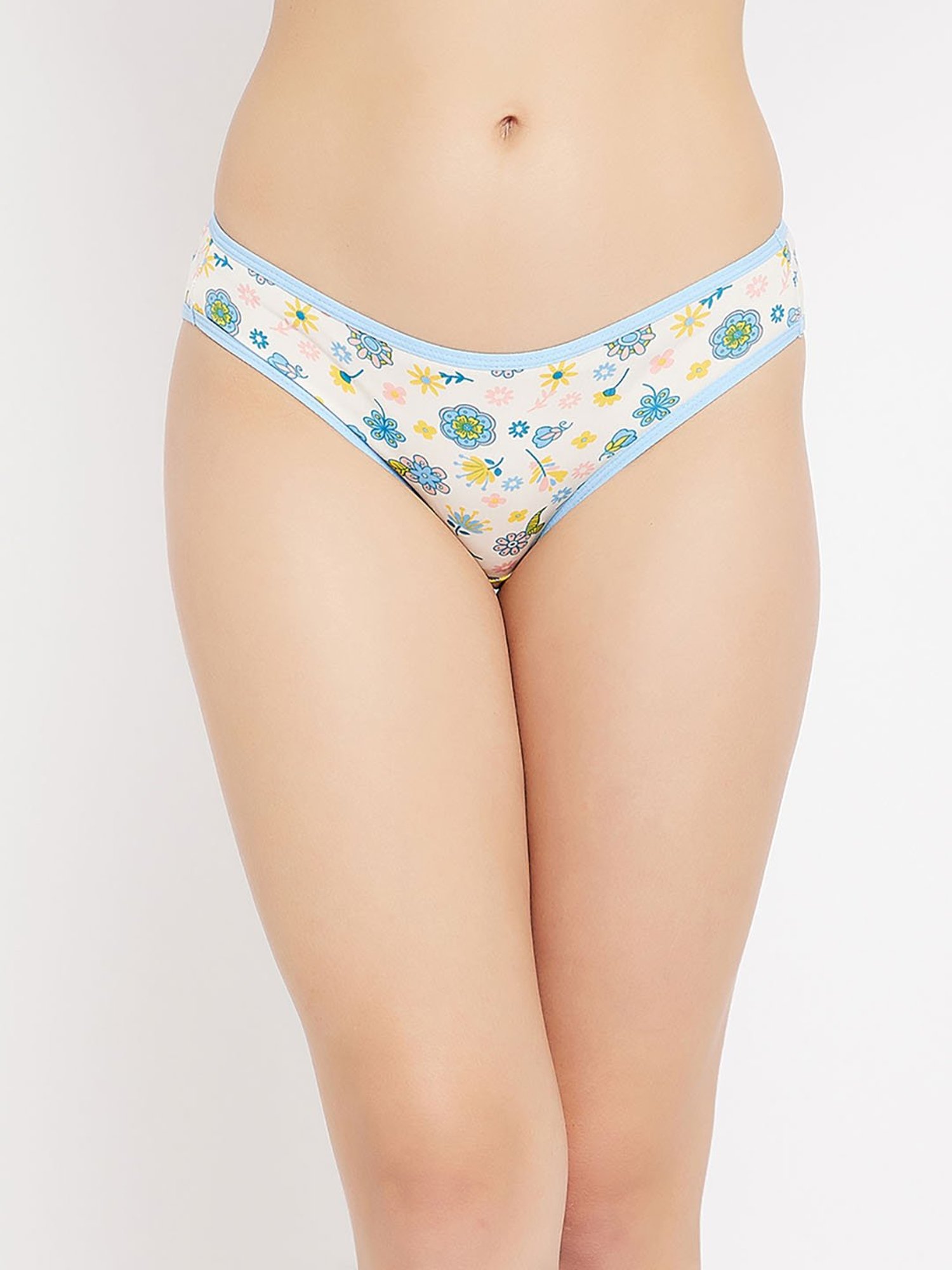 Floral Cotton Low Rise Women's Bikini Panties