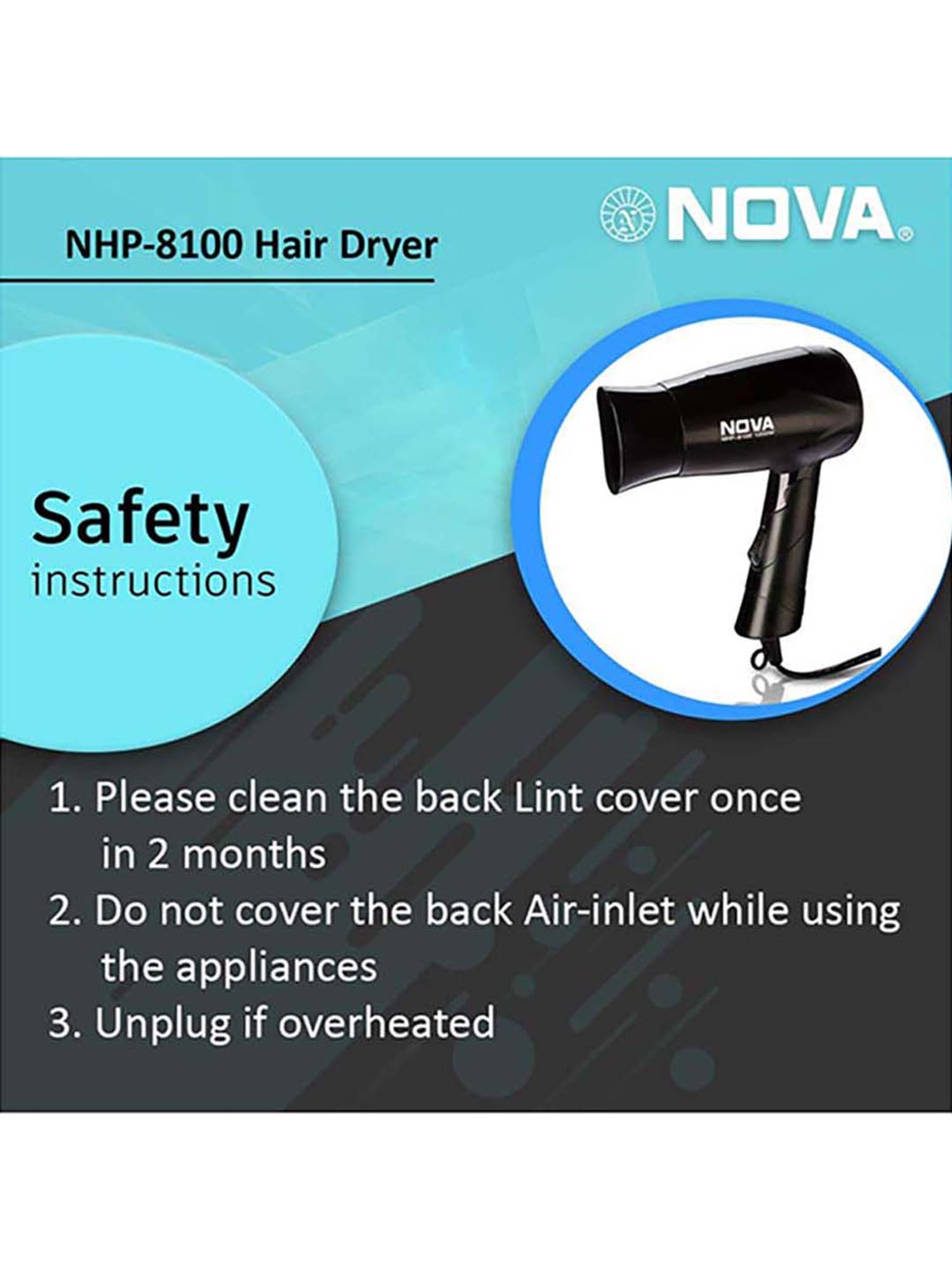 Nova Hair Dryer NHP8220  JioMart