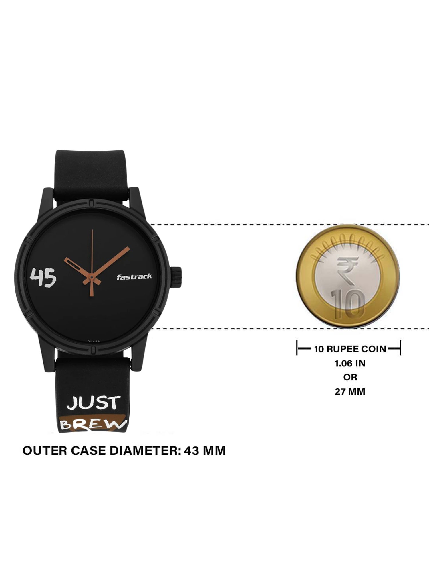 Buy Fastrack 38062PP01W Tees Caf Analog Watch for Men at Best Price @ Tata  CLiQ