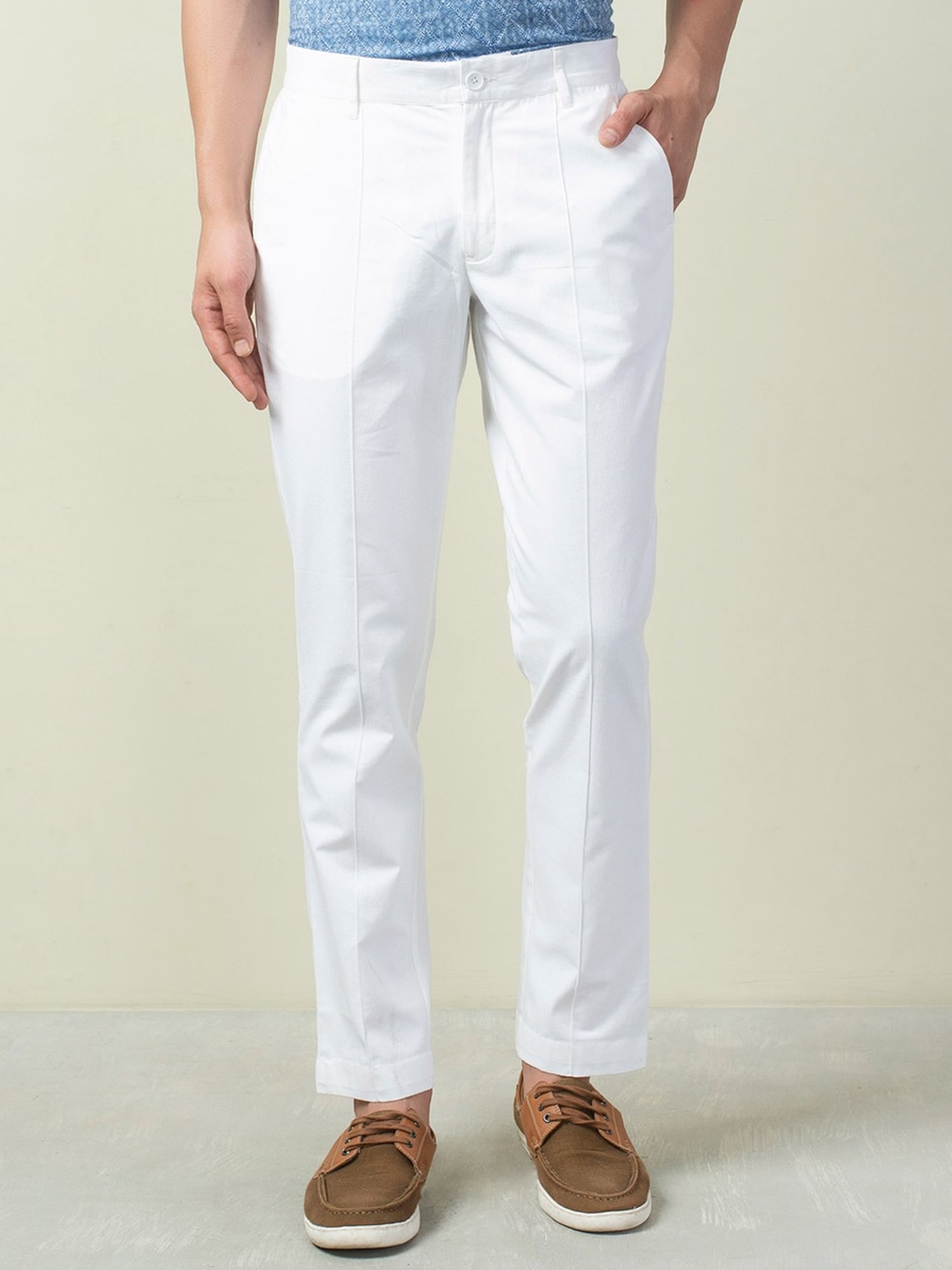Buy White Trousers & Pants for Men by Fabindia Online | Ajio.com